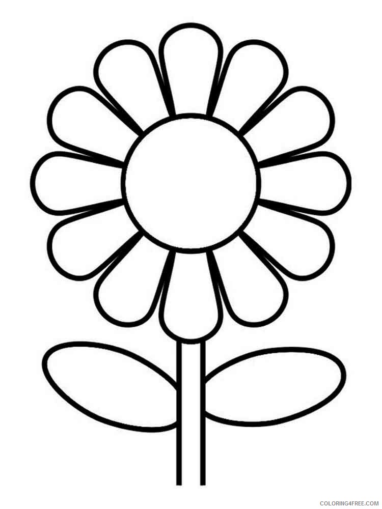 Daisy Coloring Pages Flowers Nature Daisy flower 5 Printable 2021 117 Coloring4free