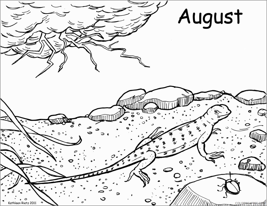 Desert Coloring Pages Nature desert lizard for kids Printable 2021 131 Coloring4free