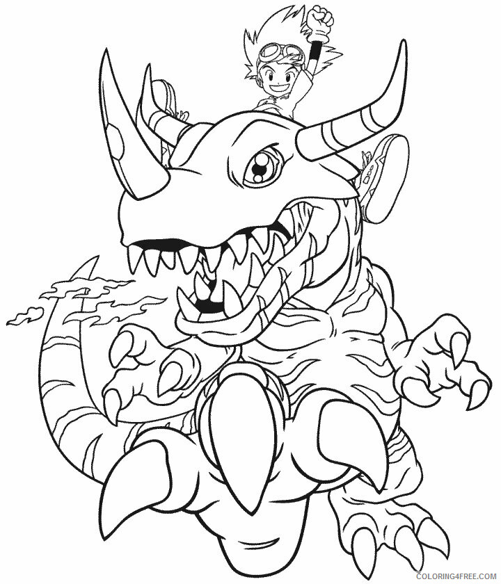 Digimon Printable Coloring Pages Anime 16 2021 0114 Coloring4free