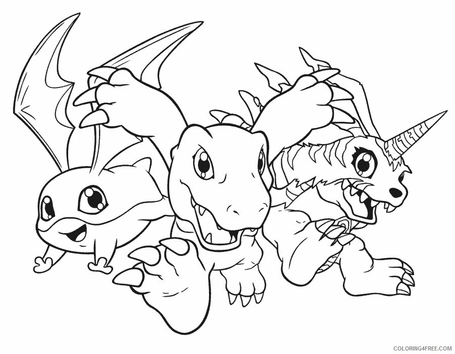 Digimon Printable Coloring Pages Anime 3 2021 0125 Coloring4free
