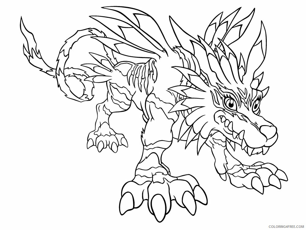 Digimon Printable Coloring Pages Anime Digimon 19 2021 0277 Coloring4free