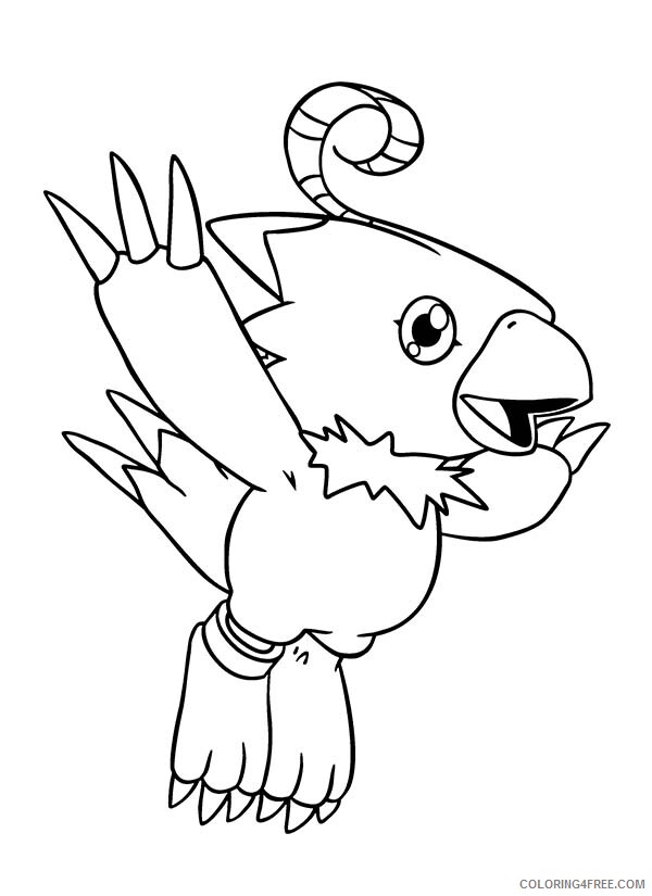 Digimon Printable Coloring Pages Anime Digimon Biyomon Learn to Fly High 2021 Coloring4free