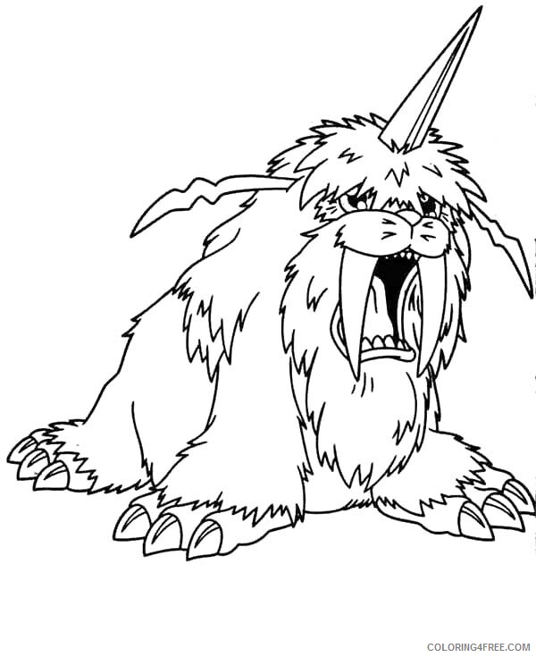 Digimon Printable Coloring Pages Anime Ikkakumon is Champion Form of Gomamon 2021 Coloring4free