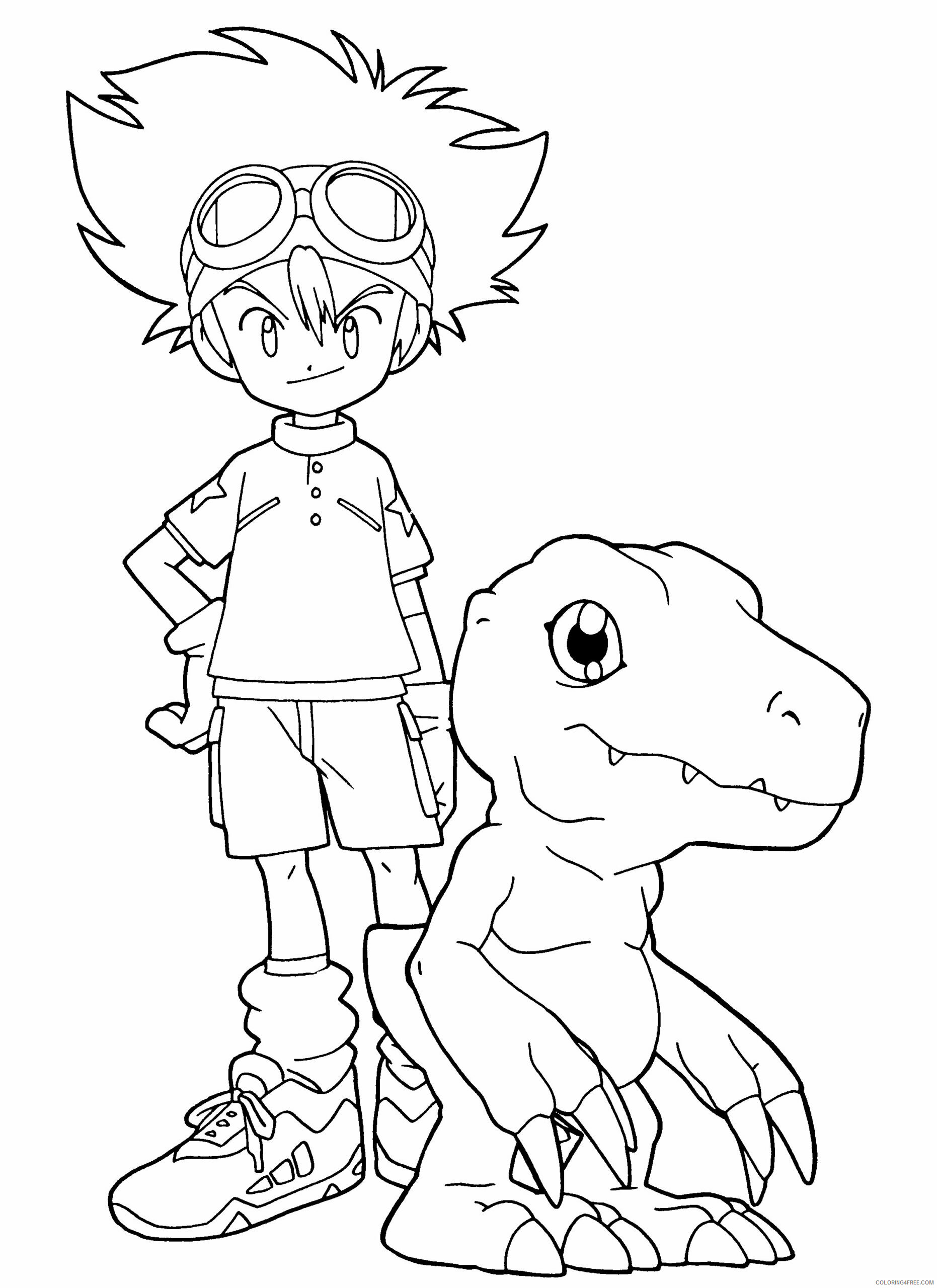 Digimon Printable Coloring Pages Anime digimon 100 2021 0207 Coloring4free