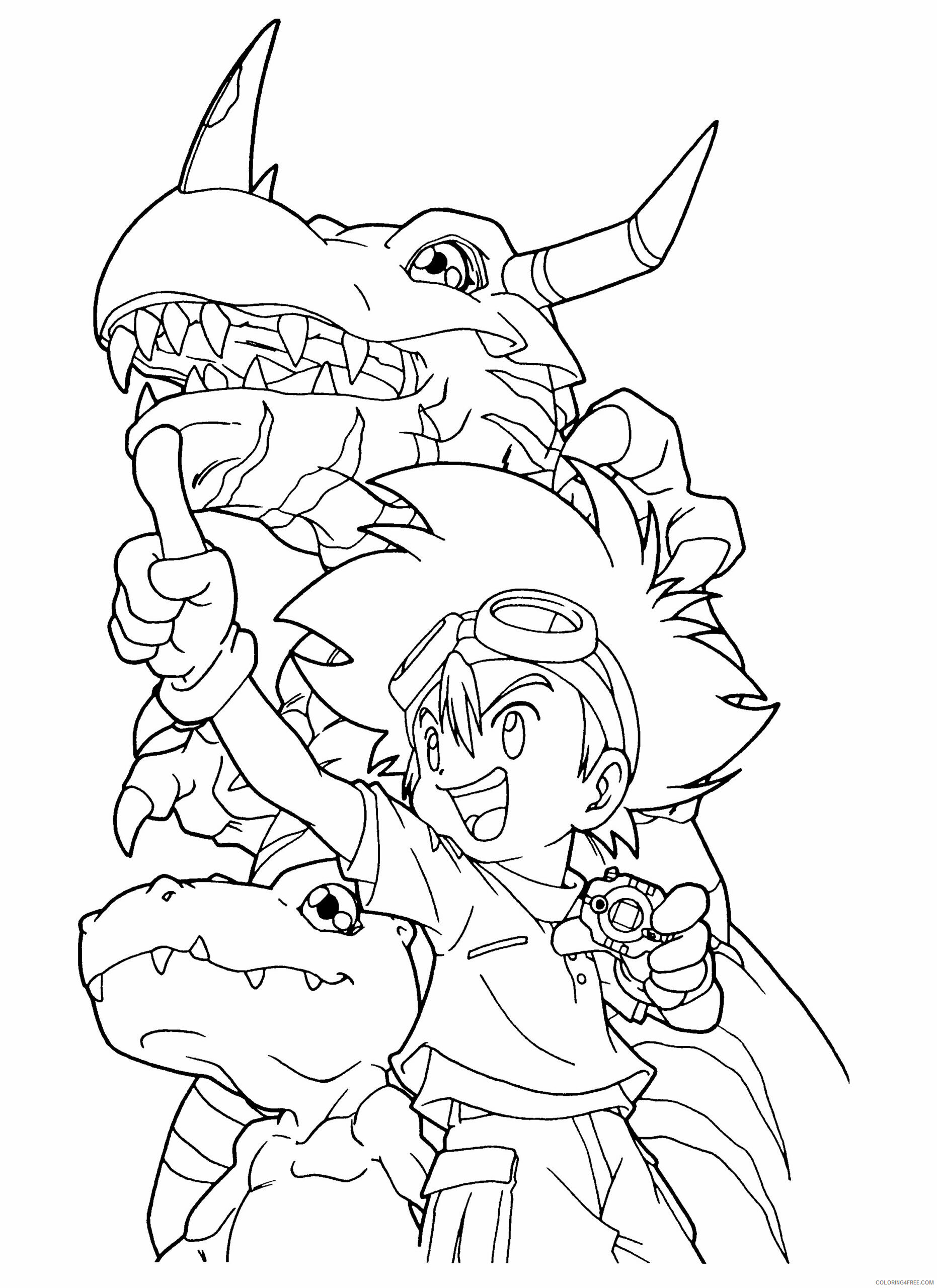 Digimon Printable Coloring Pages Anime digimon 101 2021 0208 Coloring4free
