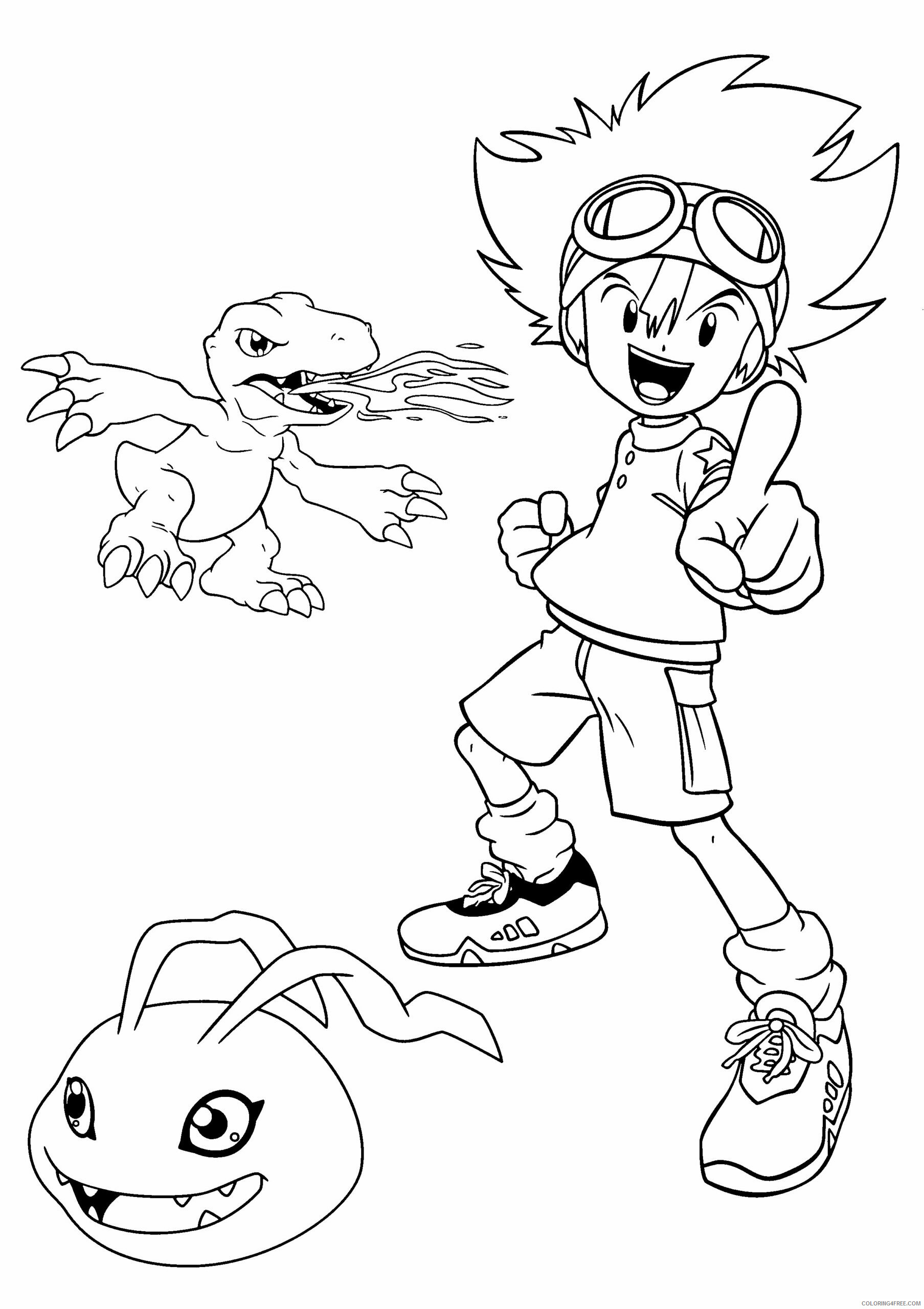 Digimon Printable Coloring Pages Anime digimon 104 2021 0211 Coloring4free