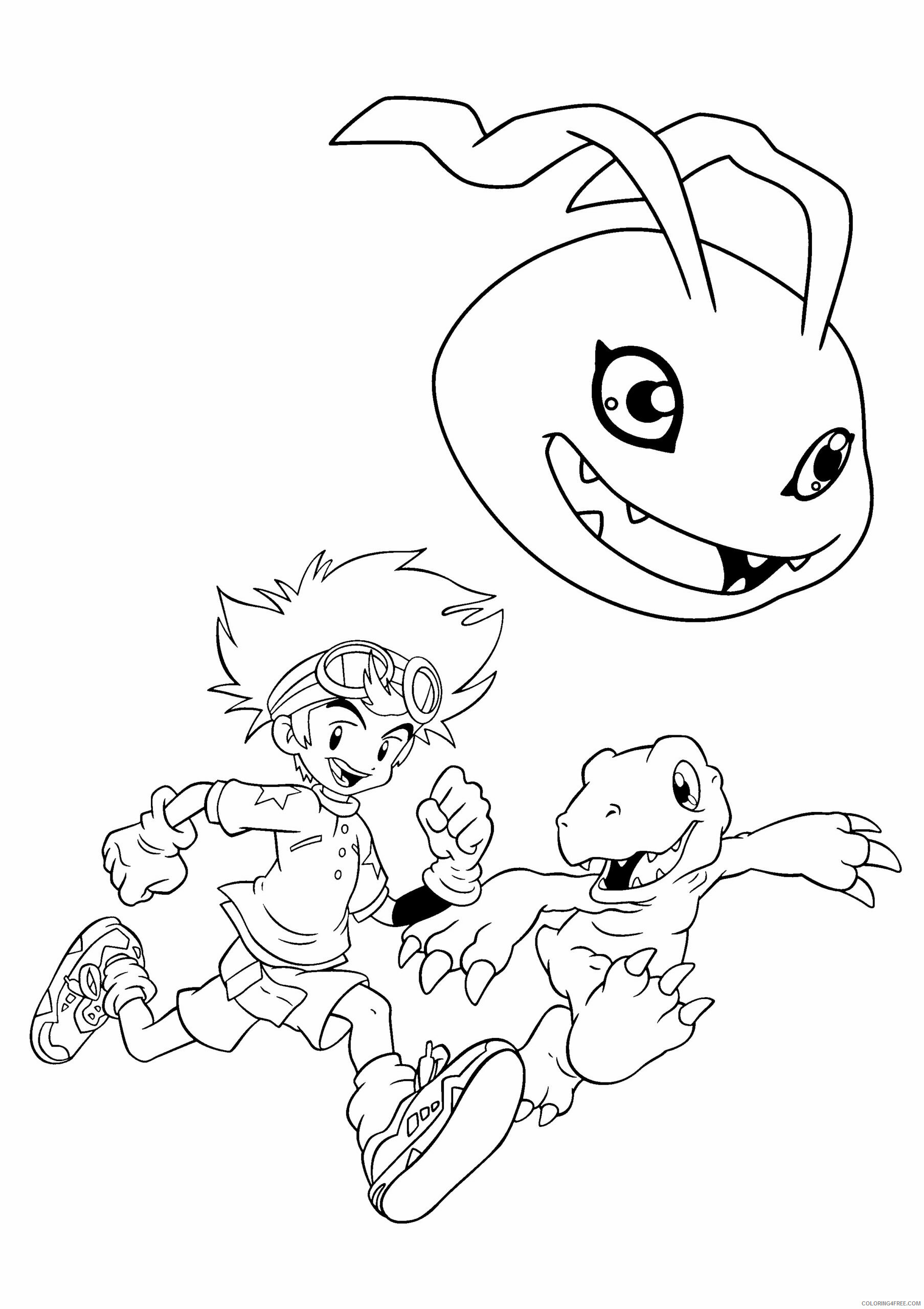 Digimon Printable Coloring Pages Anime digimon 105 2021 0212 Coloring4free