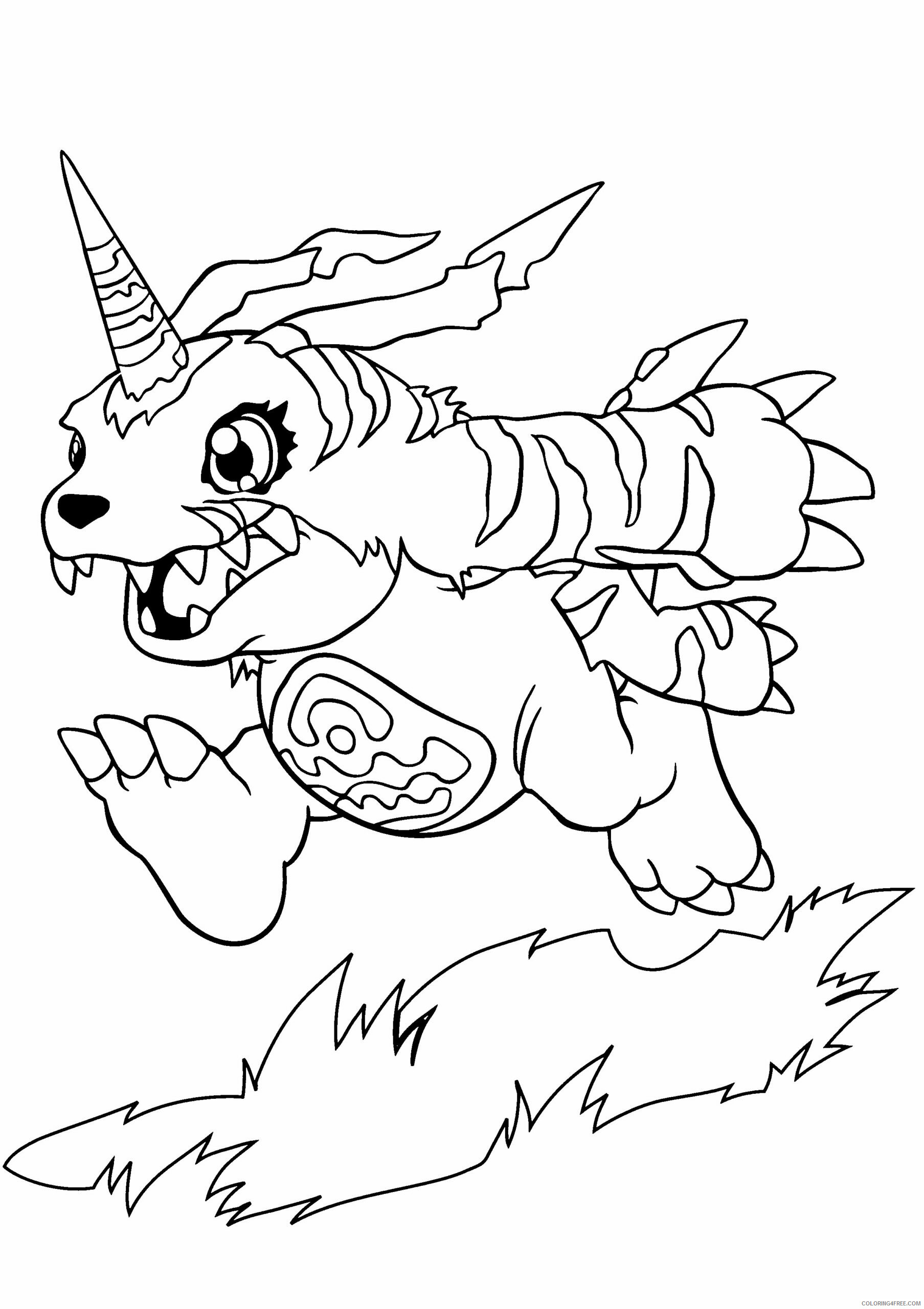 Digimon Printable Coloring Pages Anime digimon 106 2021 0213 Coloring4free