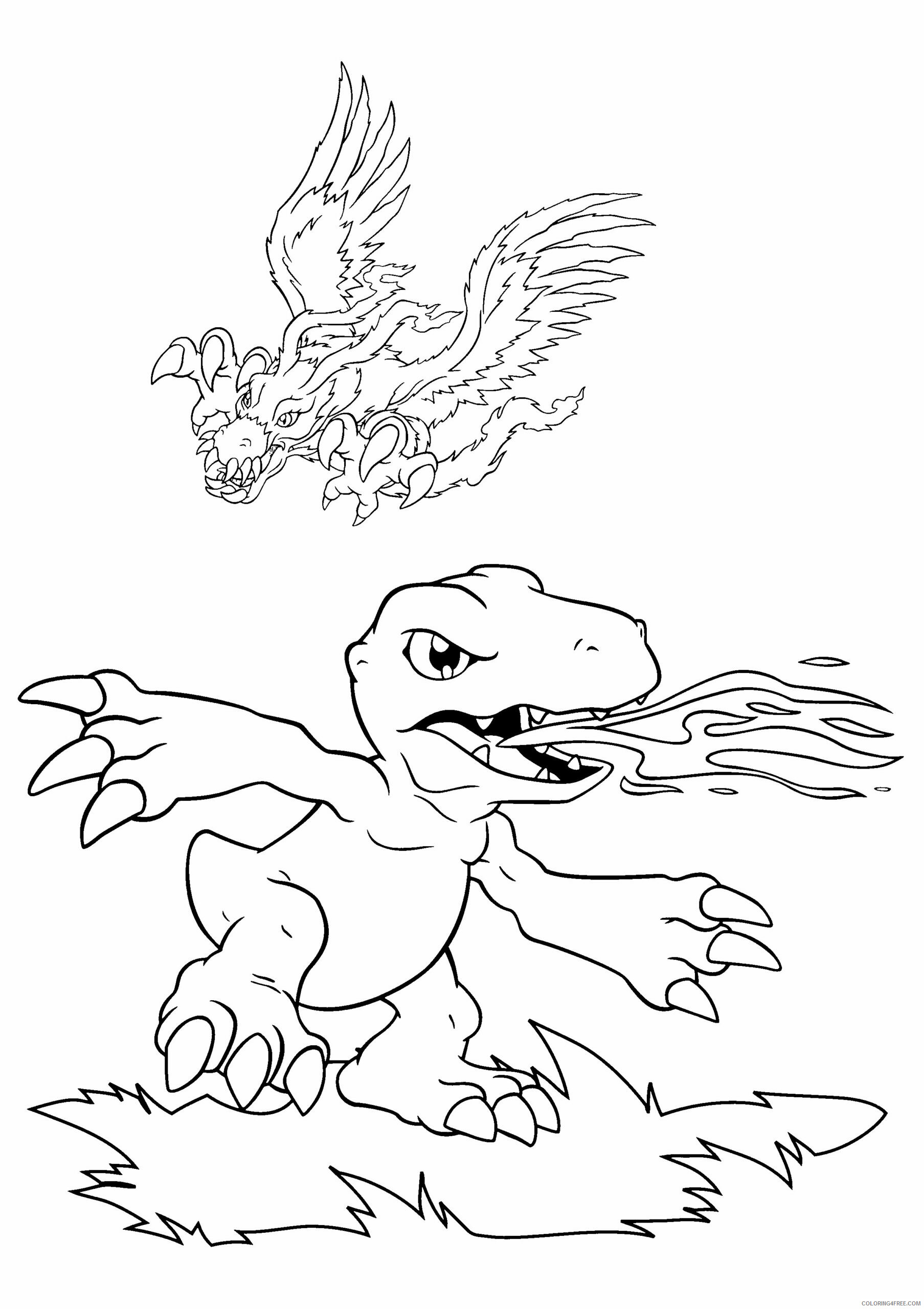 Digimon Printable Coloring Pages Anime digimon 114 2021 0221 Coloring4free