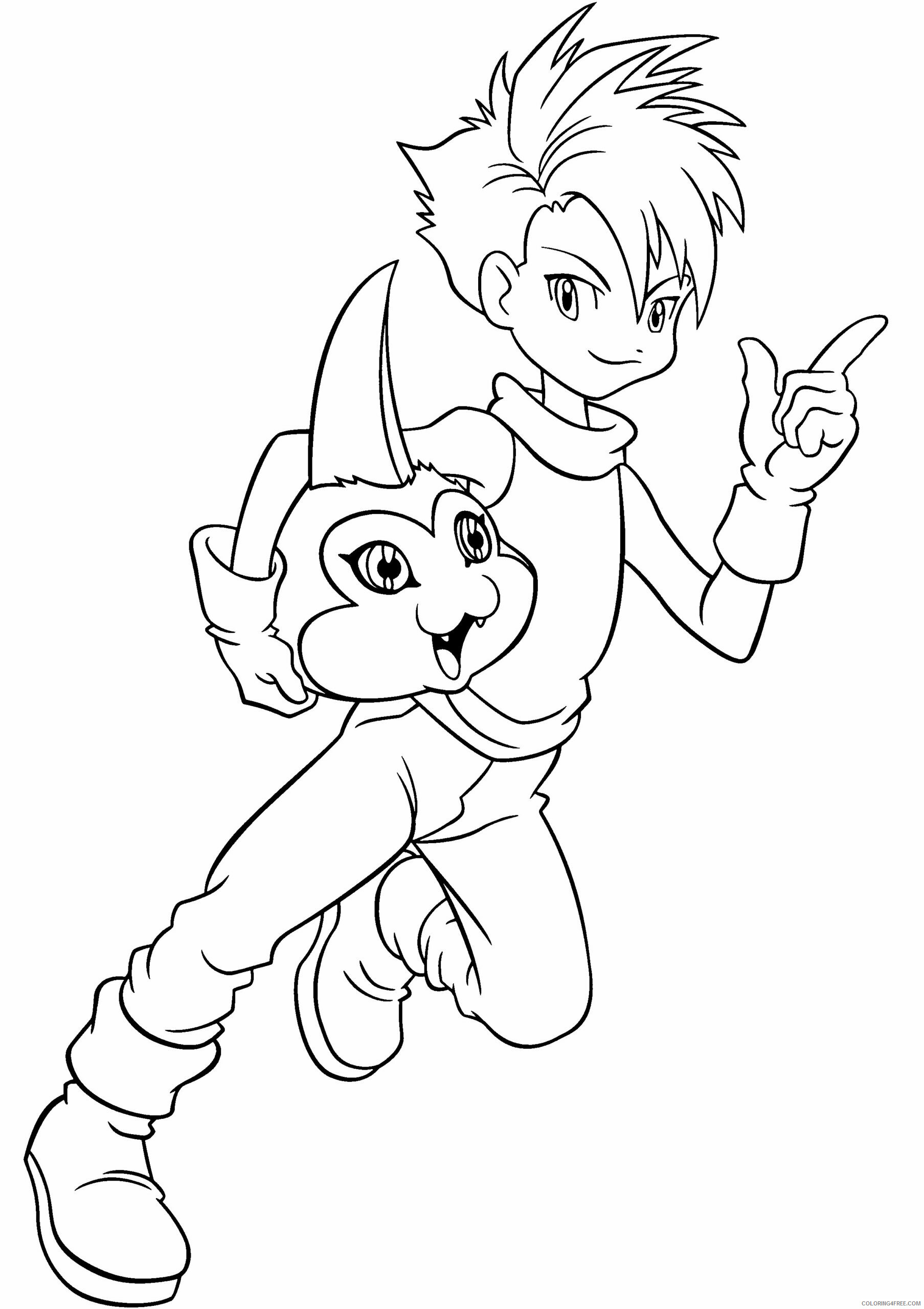 Digimon Printable Coloring Pages Anime digimon 123 2021 0230 Coloring4free