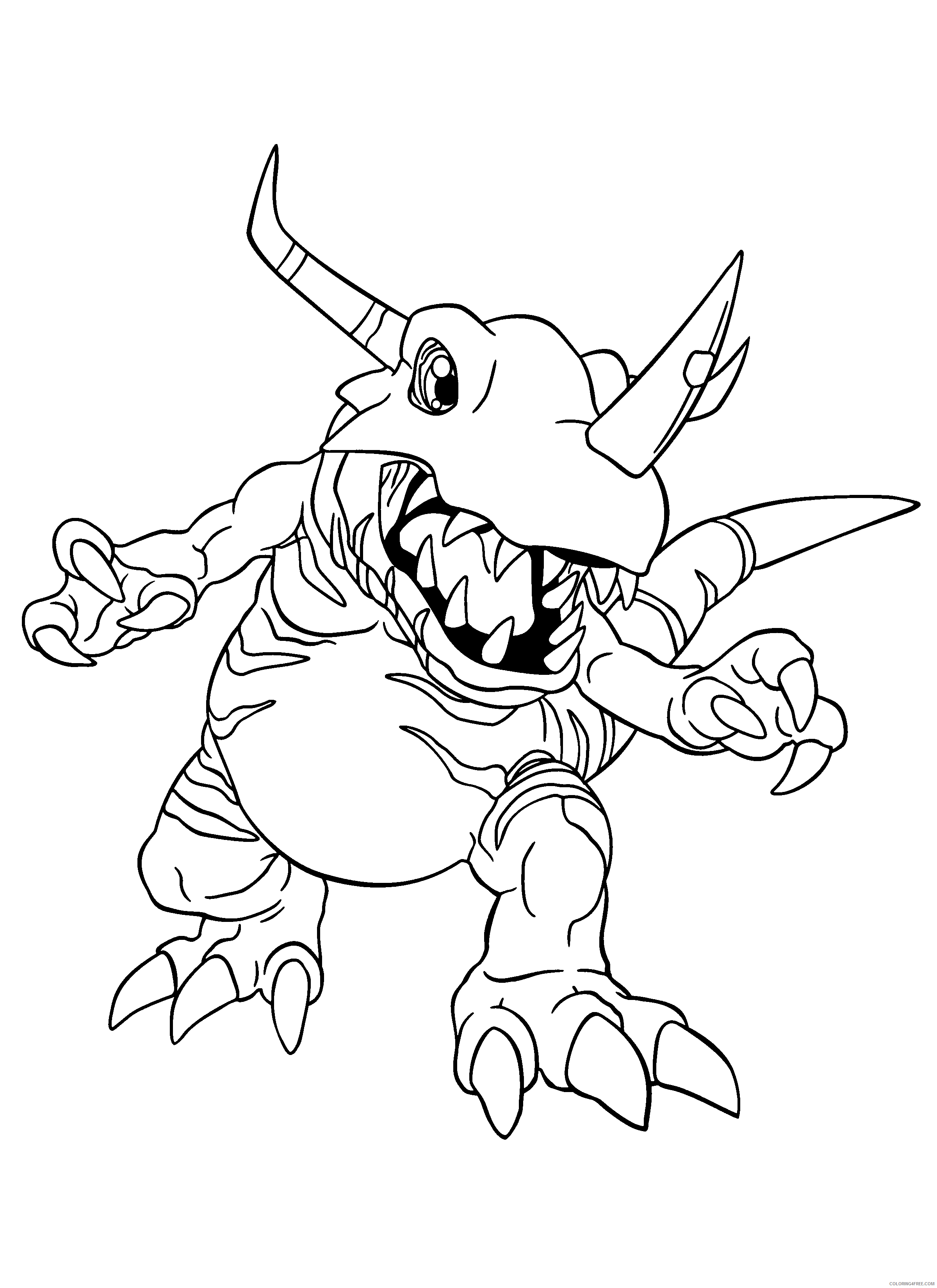 Digimon Printable Coloring Pages Anime digimon 149 2021 0240 Coloring4free