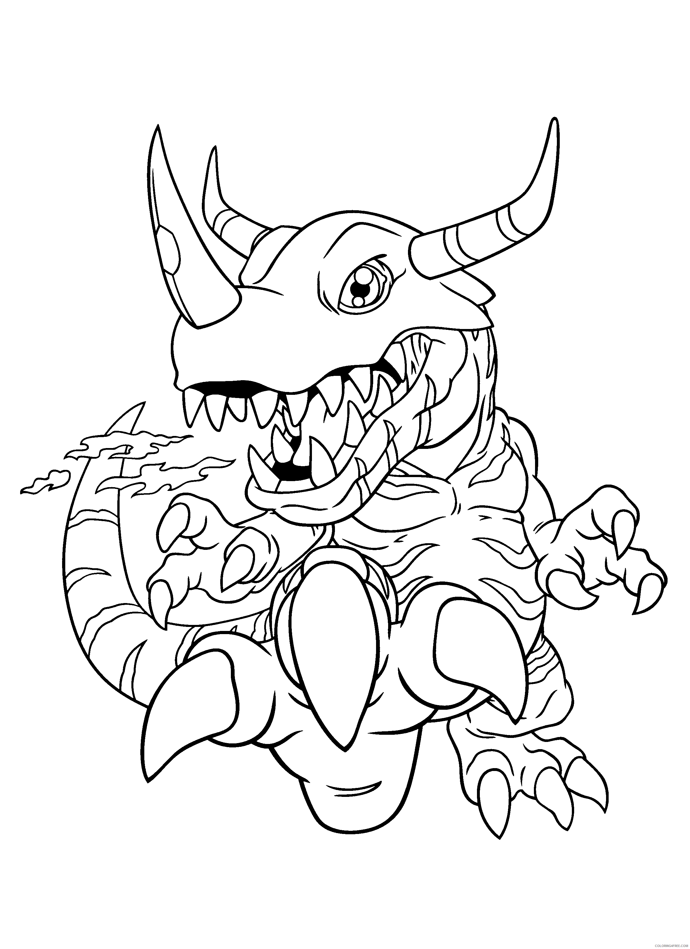 Digimon Printable Coloring Pages Anime digimon 164 2021 0253 Coloring4free