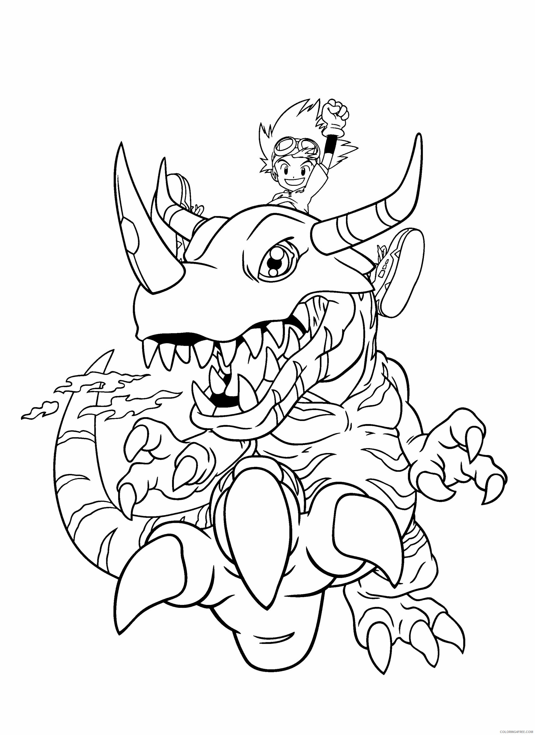 Digimon Printable Coloring Pages Anime digimon 1Qdsn 2021 0153 Coloring4free