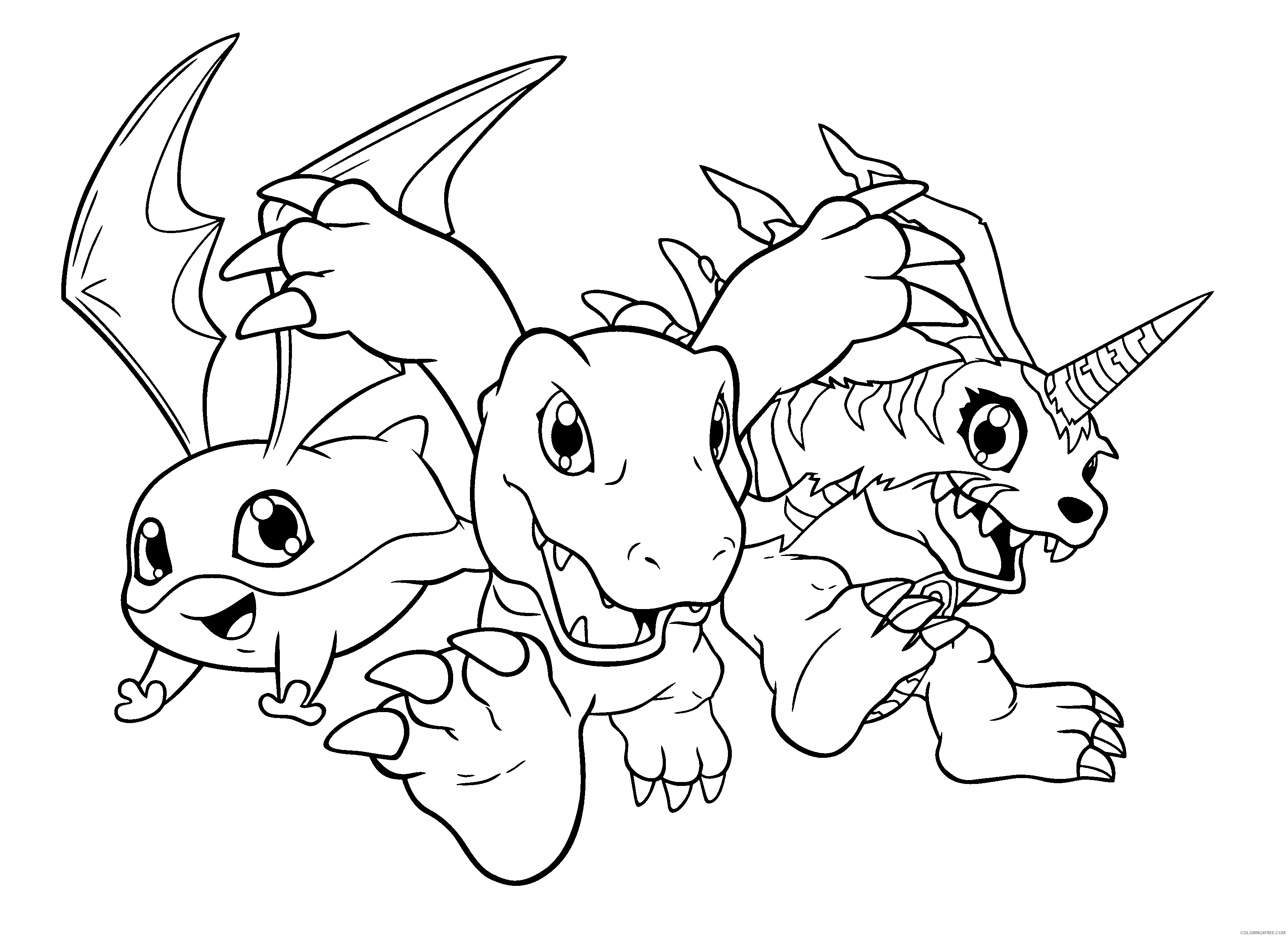 Digimon Printable Coloring Pages Anime digimon 210 2021 0293 Coloring4free