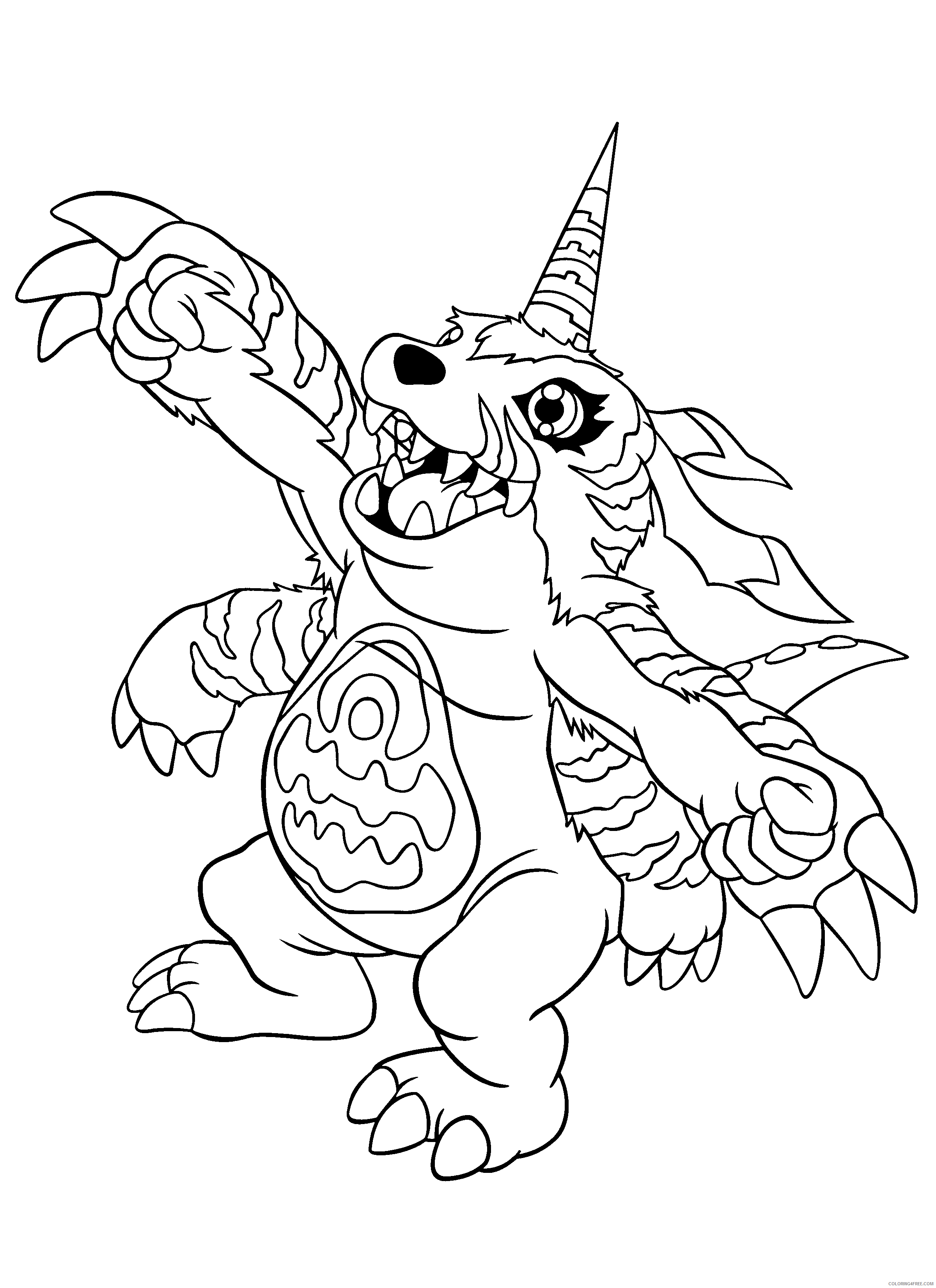 Digimon Printable Coloring Pages Anime digimon 215 2021 0298 Coloring4free