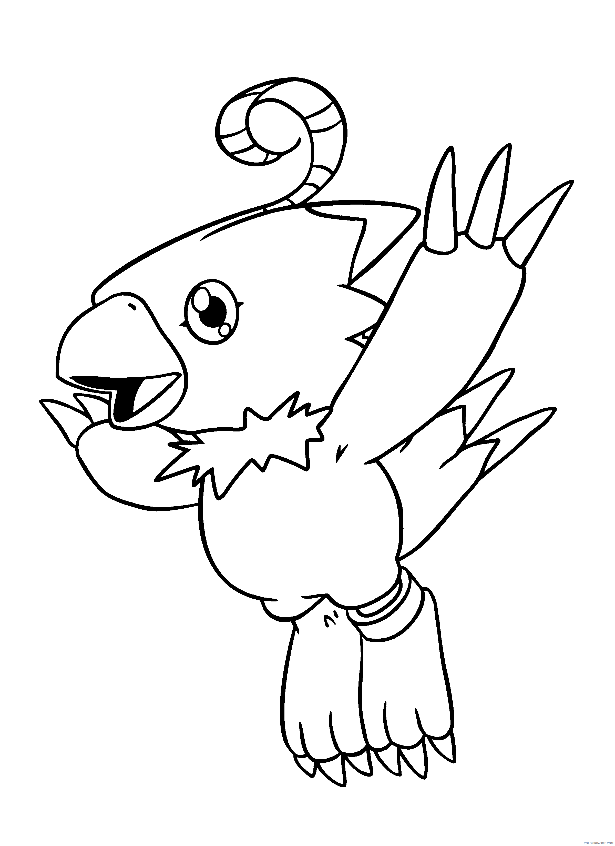 Digimon Printable Coloring Pages Anime digimon 227 2021 0310 Coloring4free