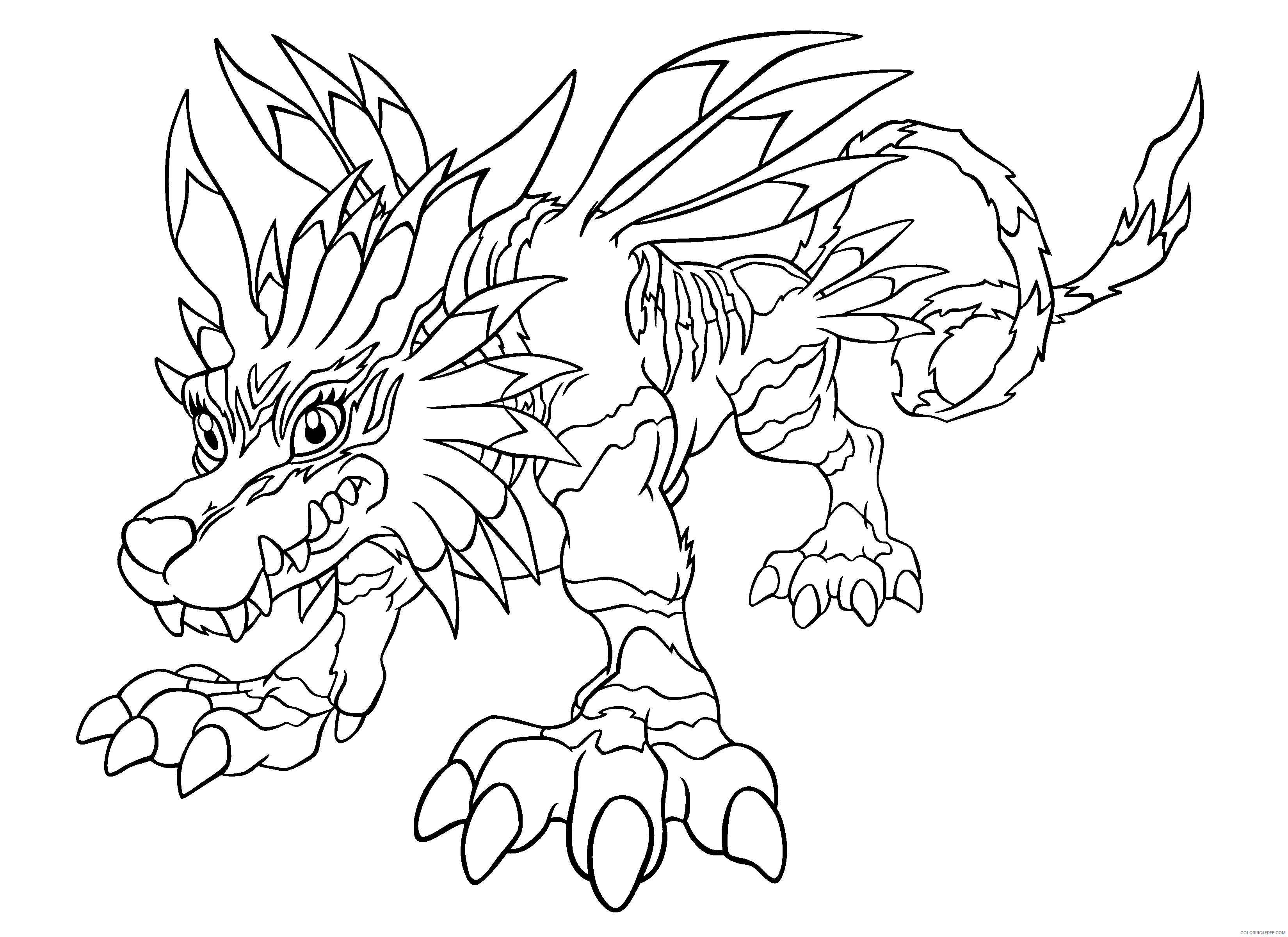 Digimon Printable Coloring Pages Anime digimon 228 2021 0311 Coloring4free