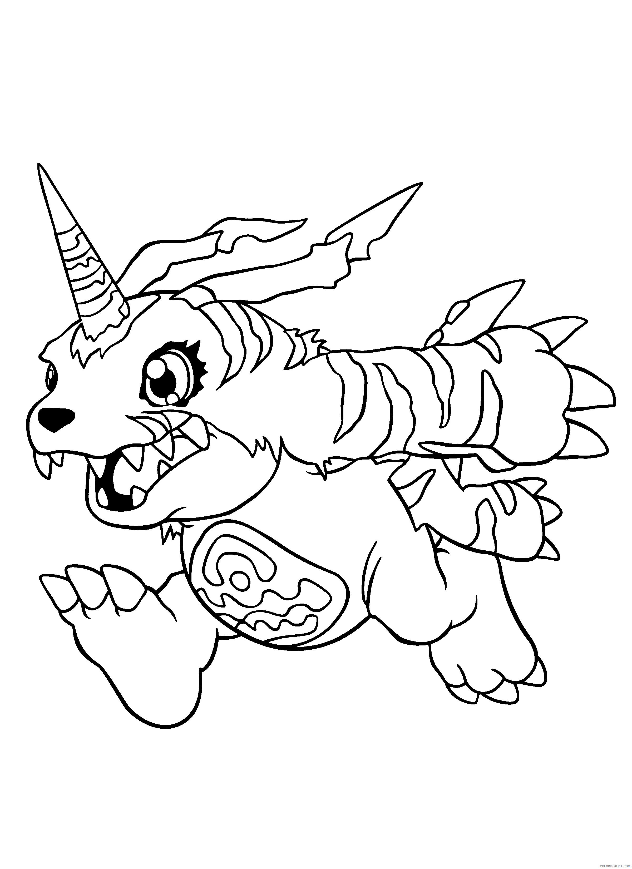 Digimon Printable Coloring Pages Anime digimon 246 2021 0328 Coloring4free