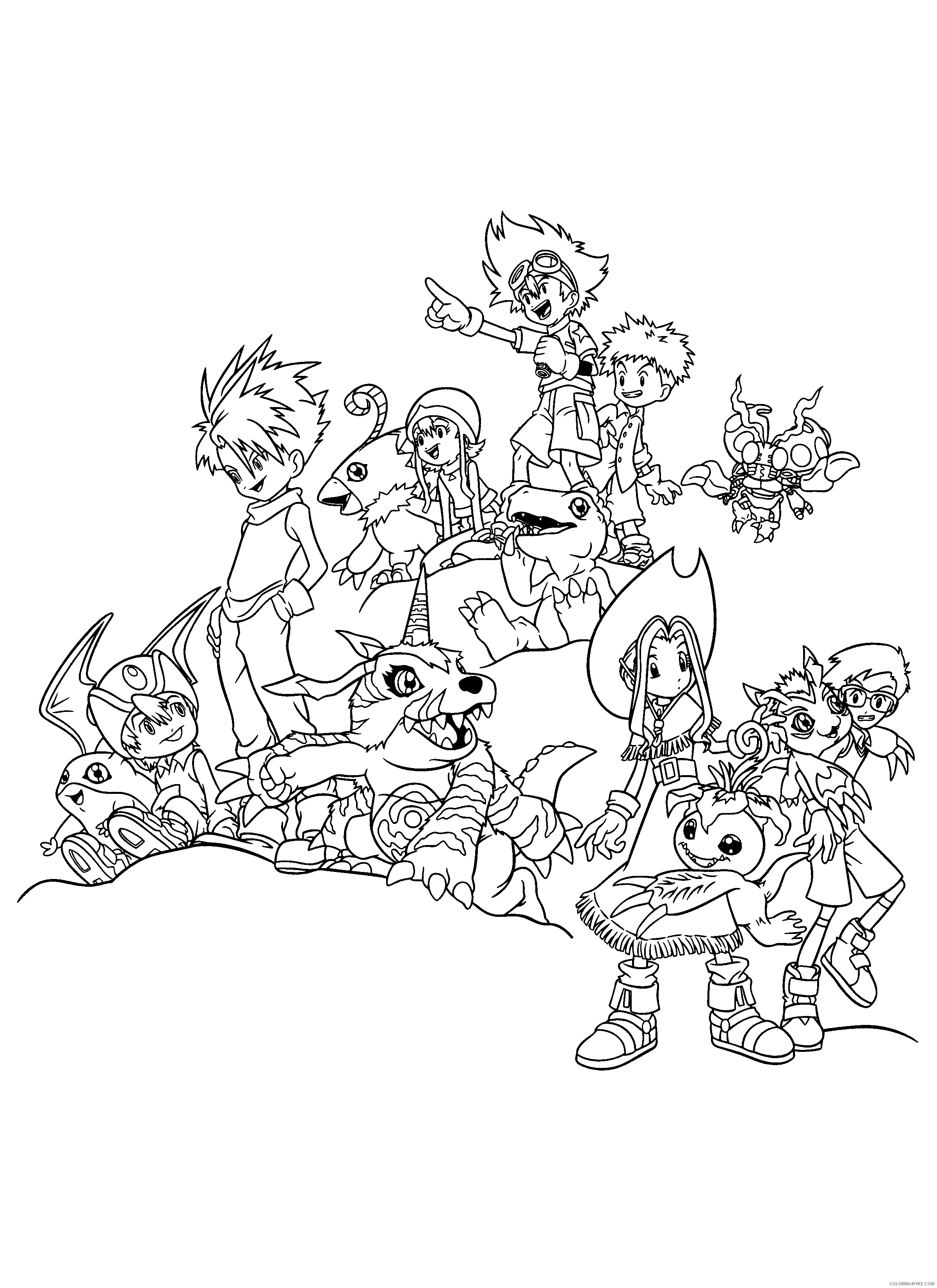 Digimon Printable Coloring Pages Anime digimon 265 2021 0346 Coloring4free