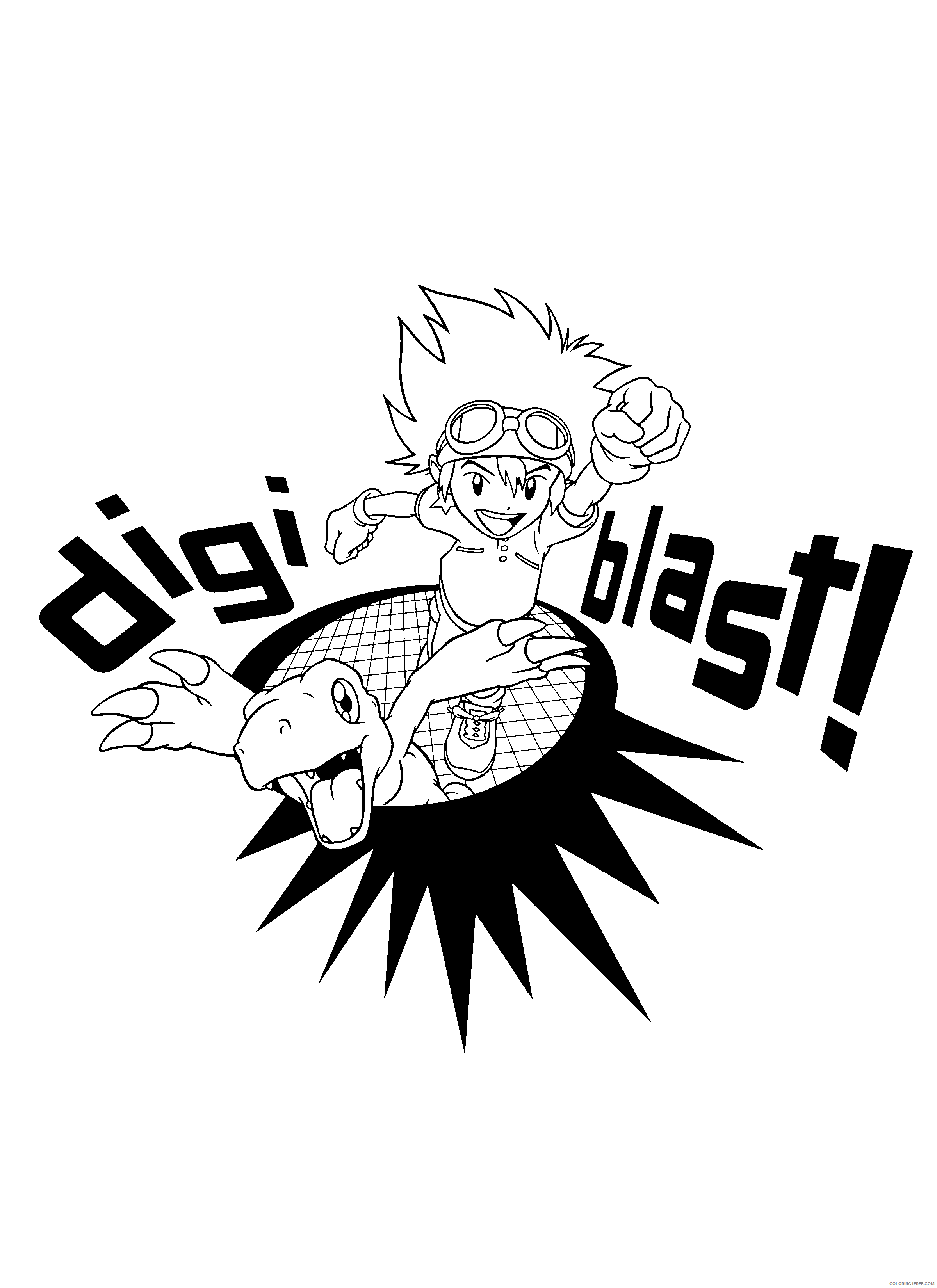 Digimon Printable Coloring Pages Anime digimon 266 2021 0347 Coloring4free
