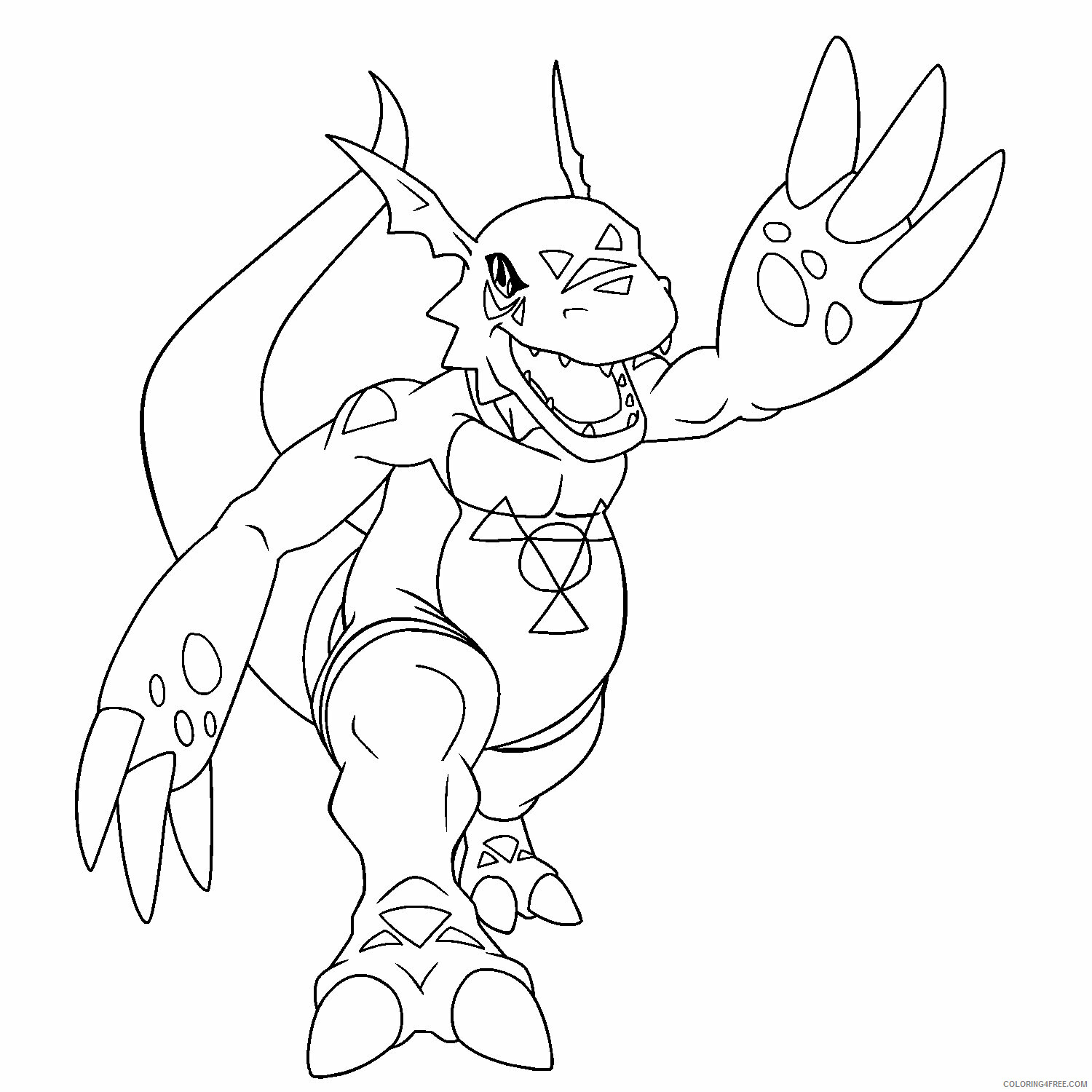 Digimon Printable Coloring Pages Anime digimon 38 2021 0353 Coloring4free