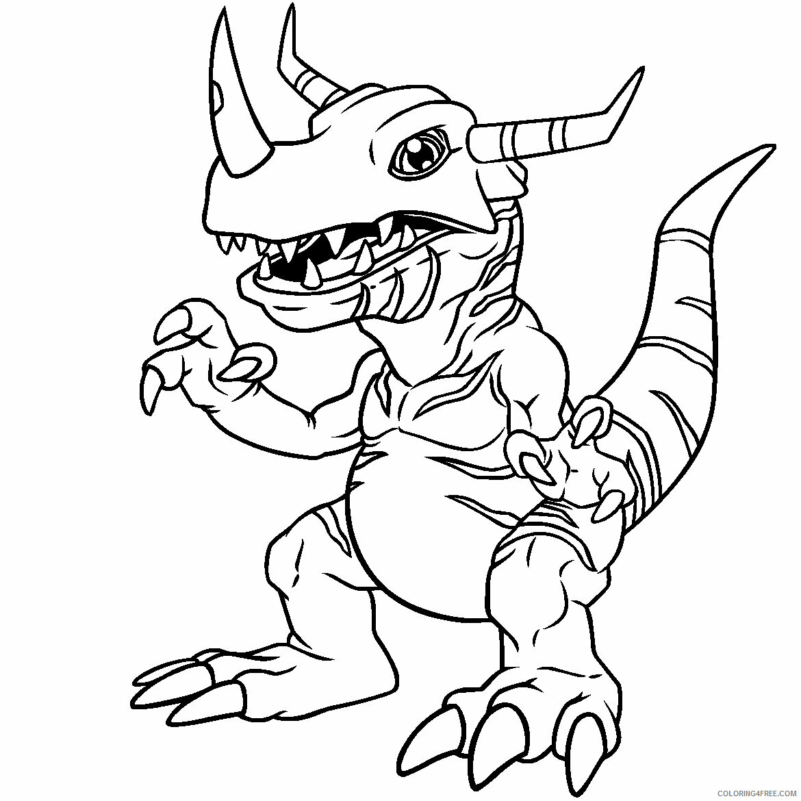 Digimon Printable Coloring Pages Anime digimon 41 2021 0355 Coloring4free