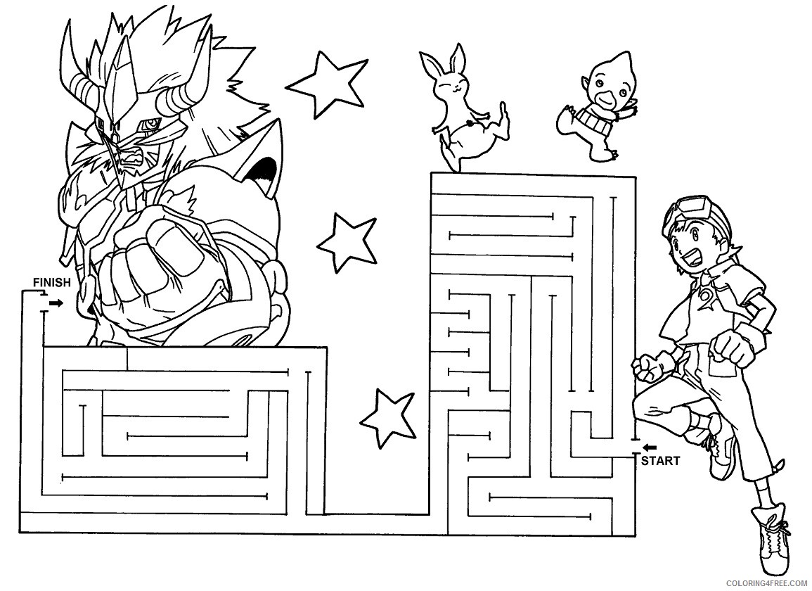 Digimon Printable Coloring Pages Anime digimon 64 2021 0360 Coloring4free