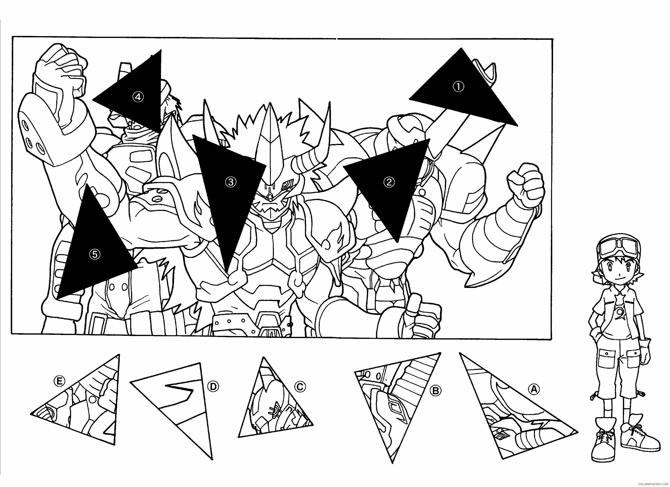 Digimon Printable Coloring Pages Anime digimon 67 2021 0363 Coloring4free