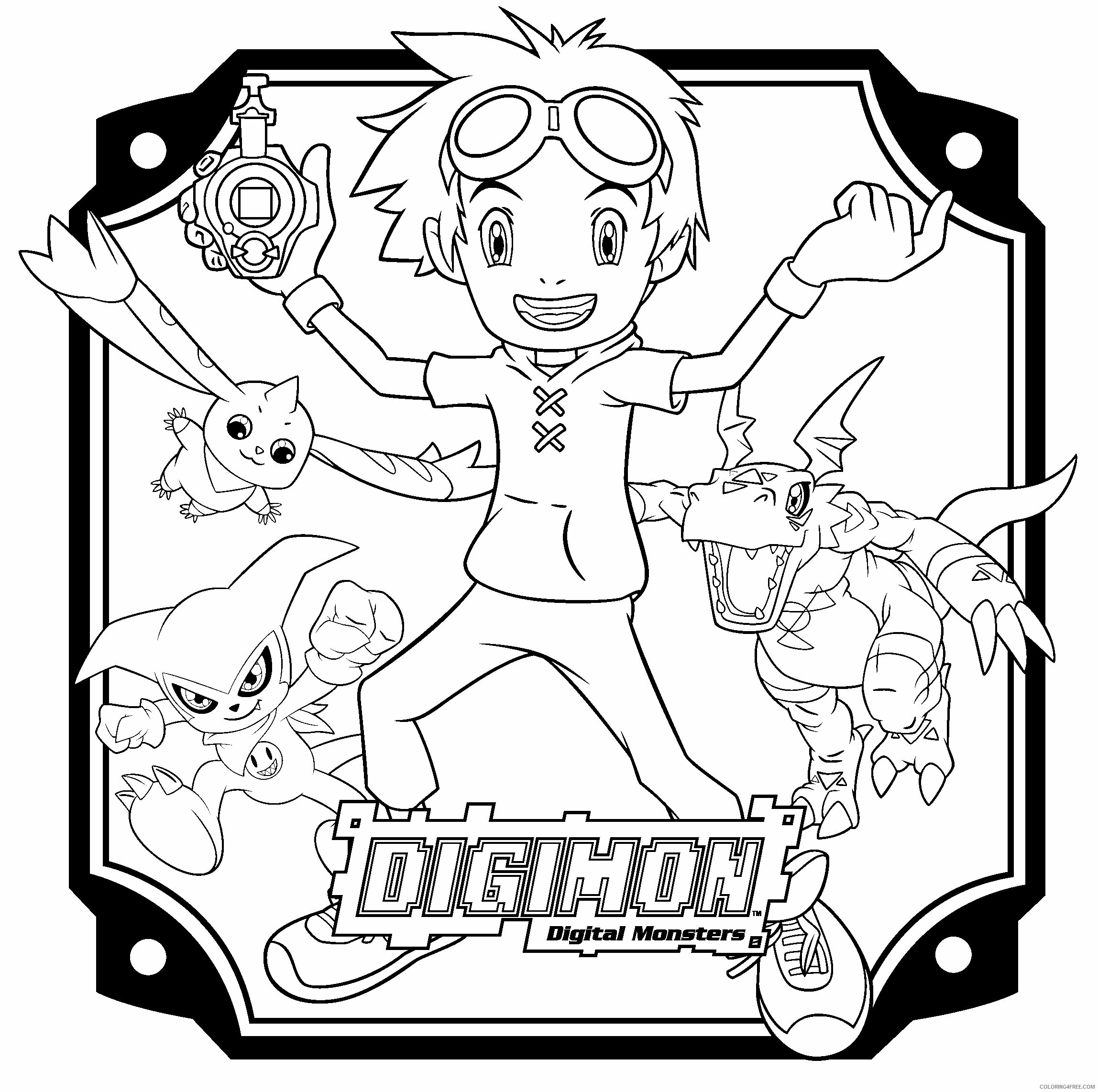 Digimon Printable Coloring Pages Anime digimon 7 2021 0365 Coloring4free