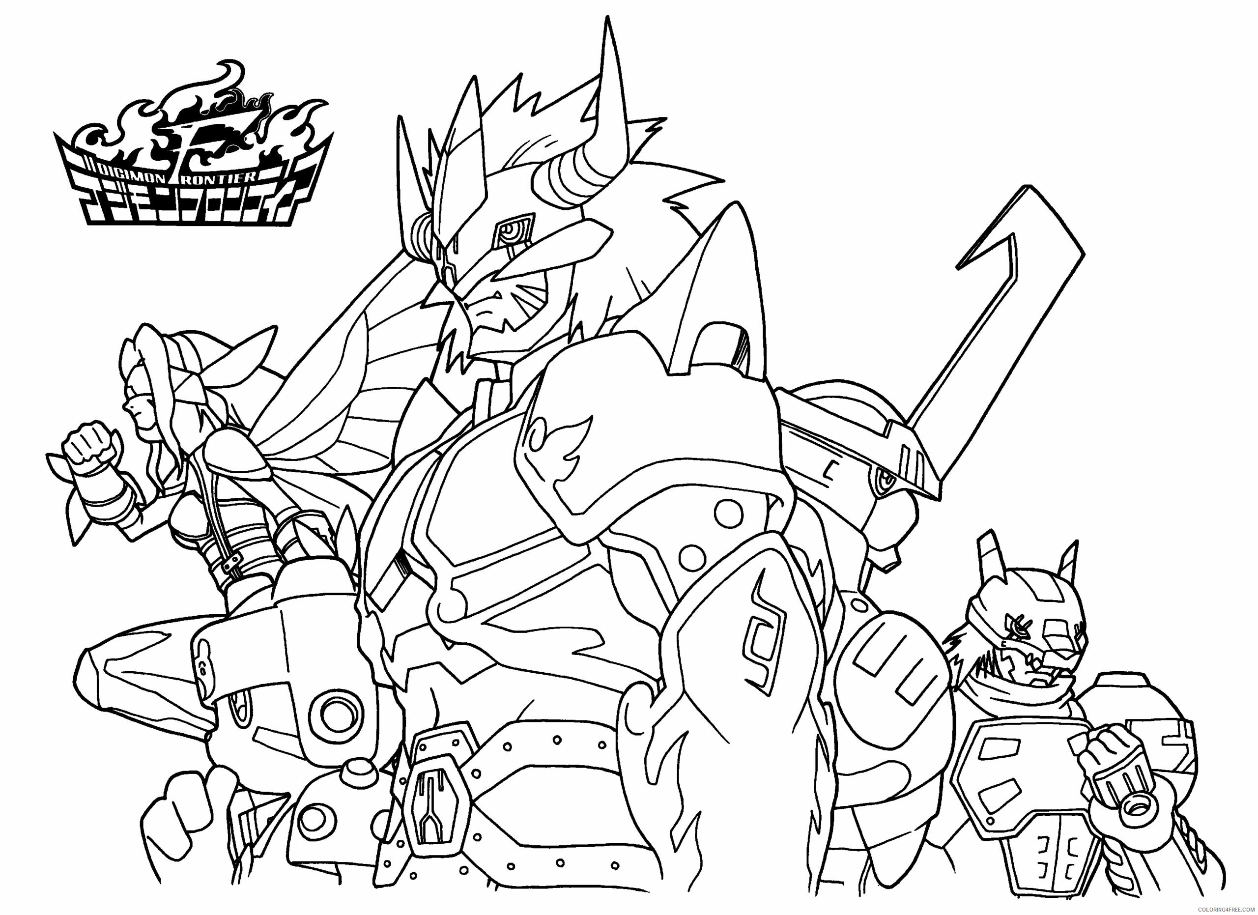 Digimon Printable Coloring Pages Anime digimon 74 2021 0370 Coloring4free