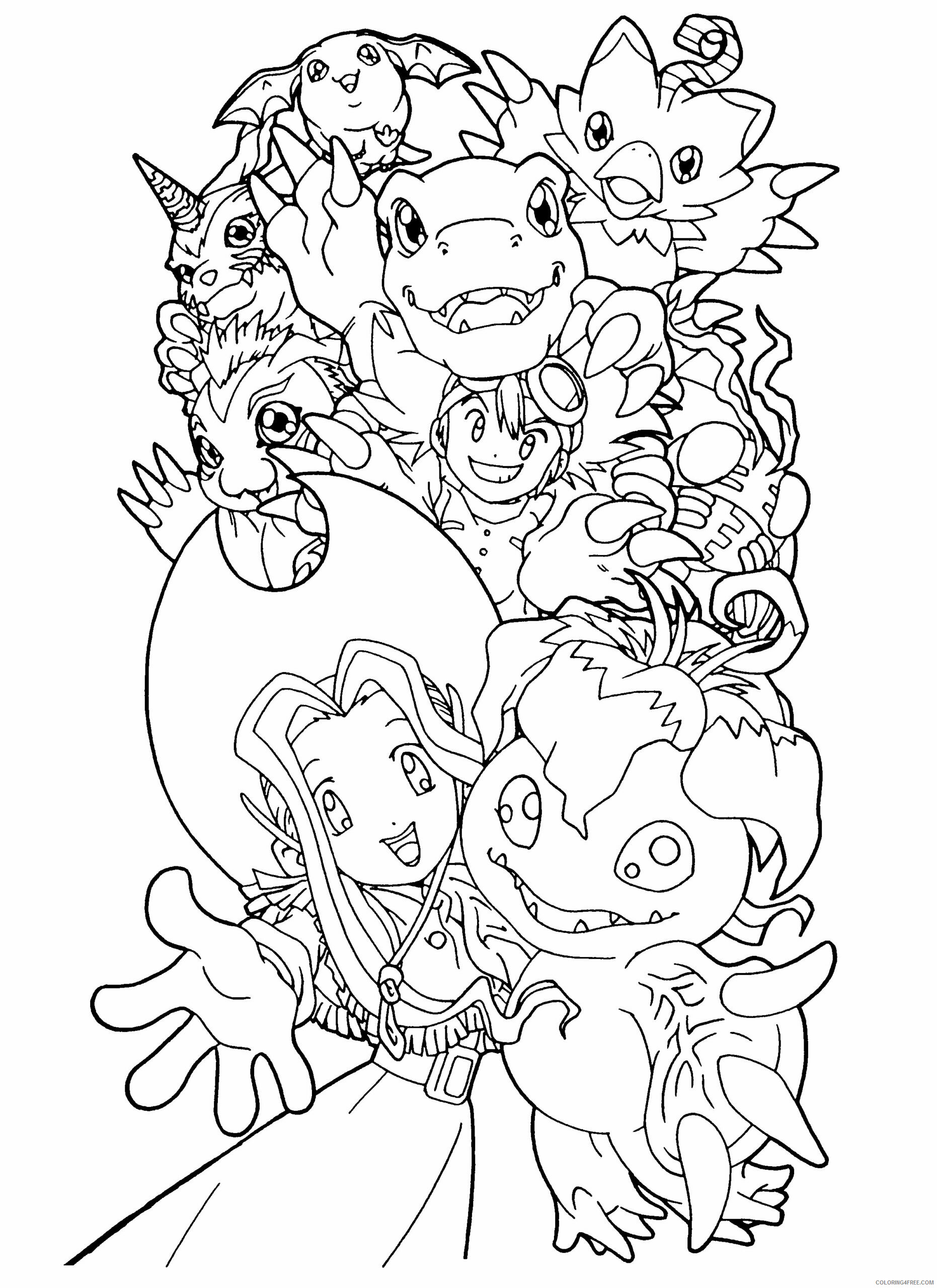 Digimon Printable Coloring Pages Anime digimon 89 2021 0386 Coloring4free