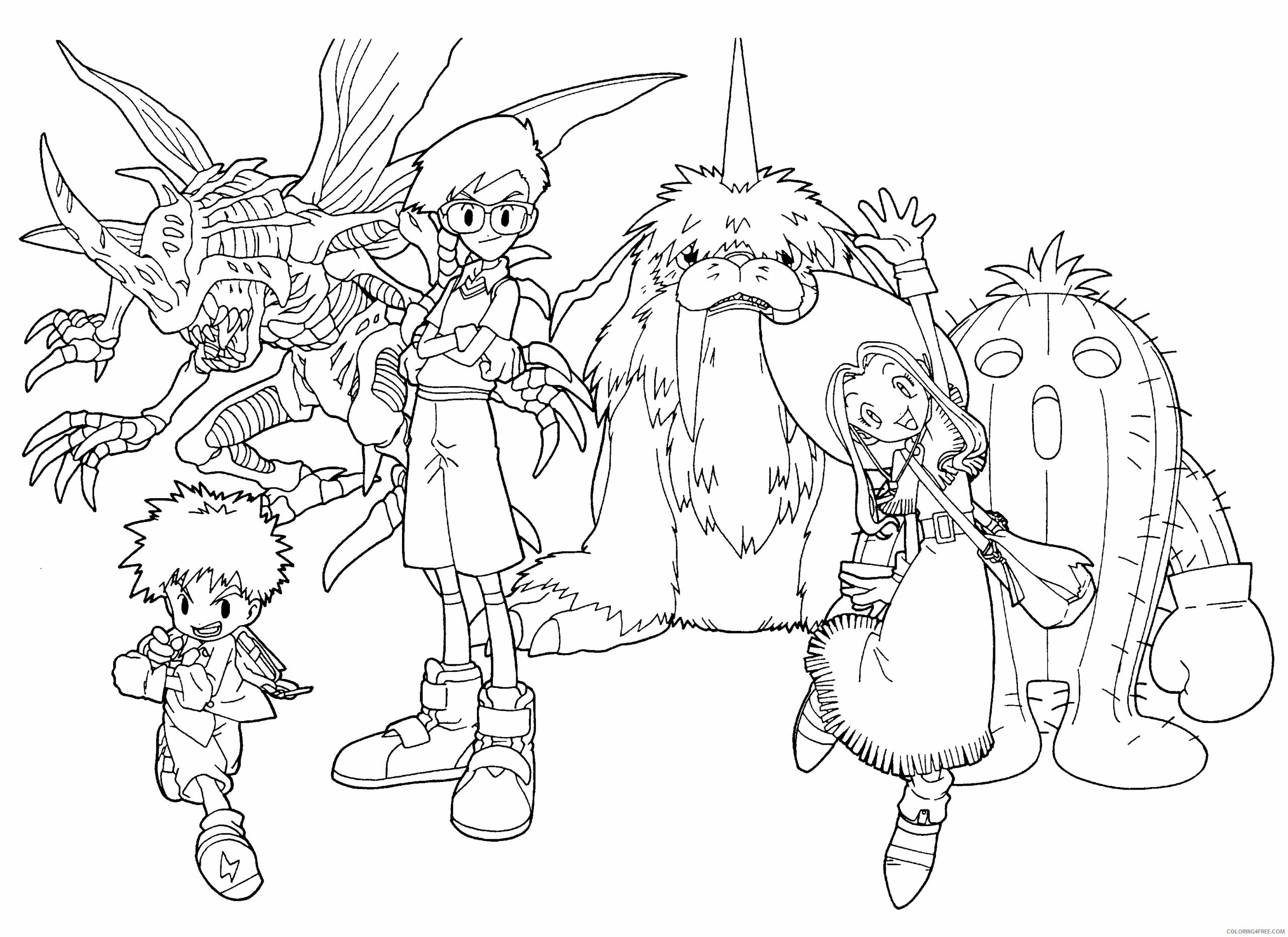 Digimon Printable Coloring Pages Anime digimon 92 2021 0389 Coloring4free