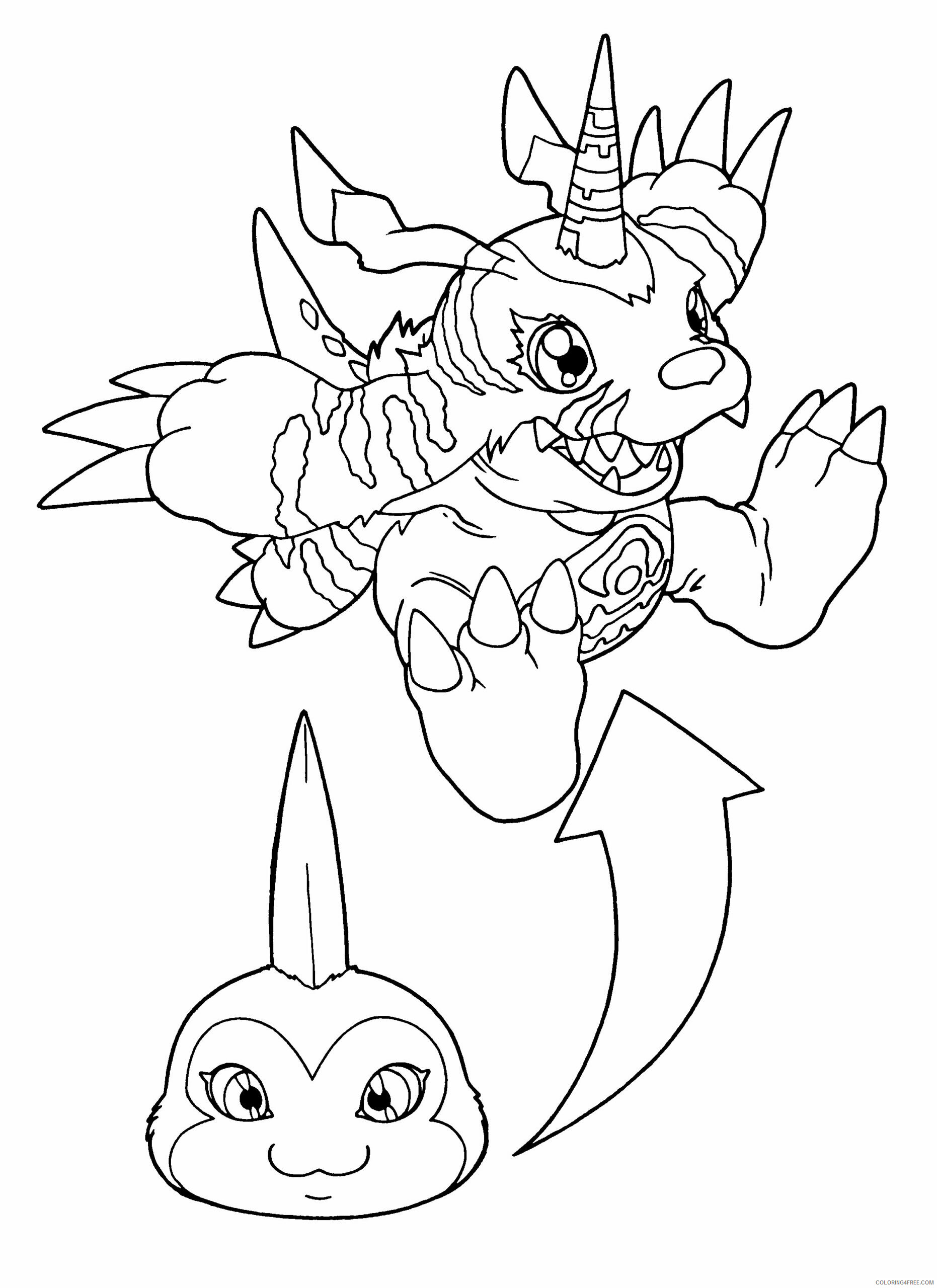 Digimon Printable Coloring Pages Anime digimon 95 2021 0392 Coloring4free