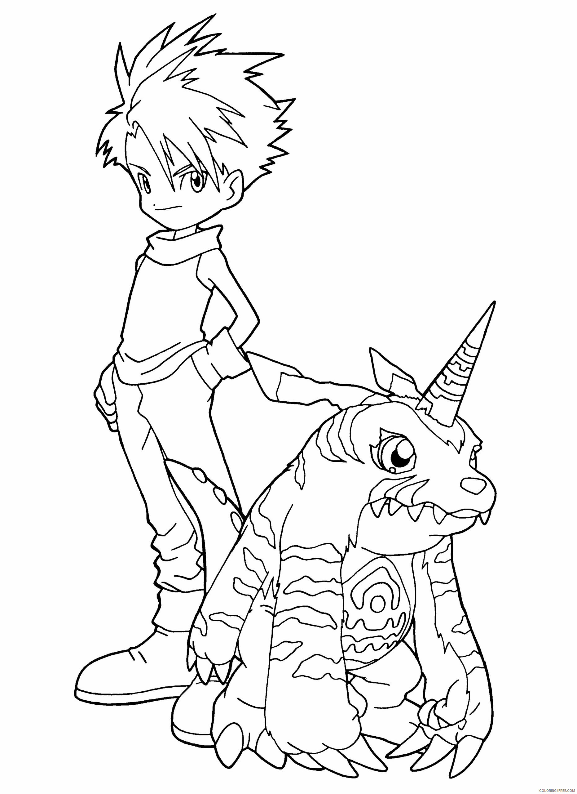 Digimon Printable Coloring Pages Anime digimon 96 2021 0393 Coloring4free