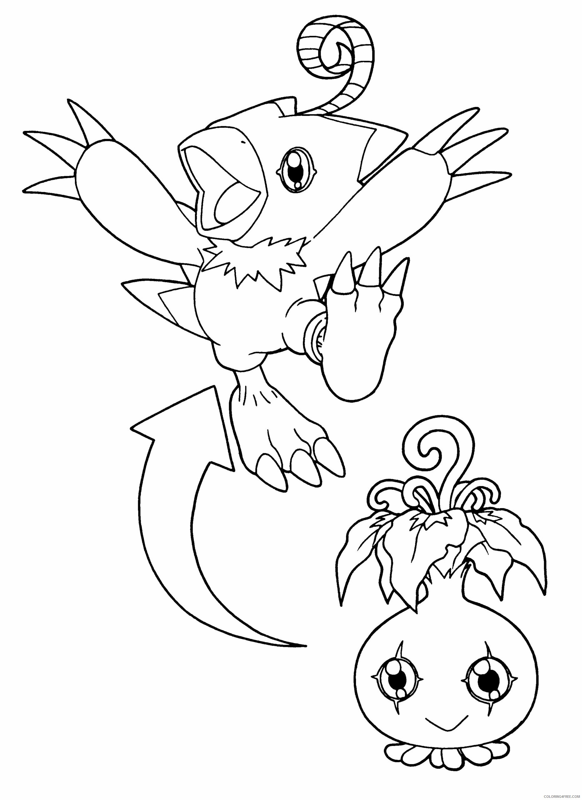 Digimon Printable Coloring Pages Anime digimon 97 2021 0394 Coloring4free
