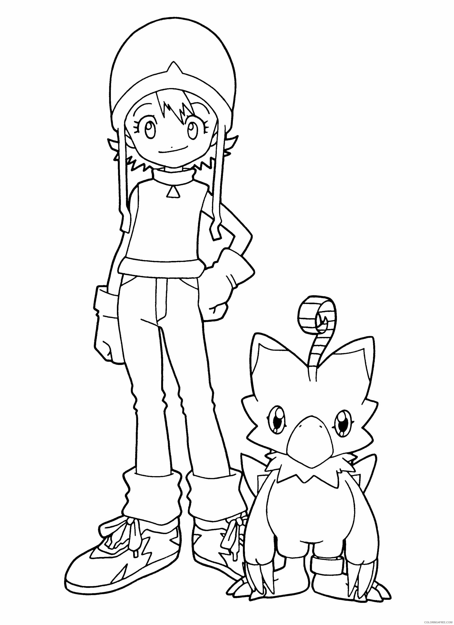 Digimon Printable Coloring Pages Anime digimon 98 2021 0395 Coloring4free