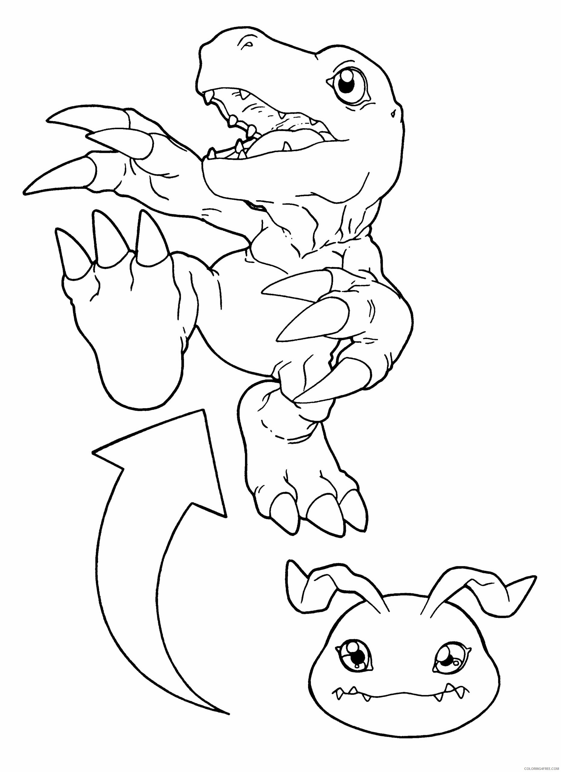 Digimon Printable Coloring Pages Anime digimon 99 2021 0396 Coloring4free