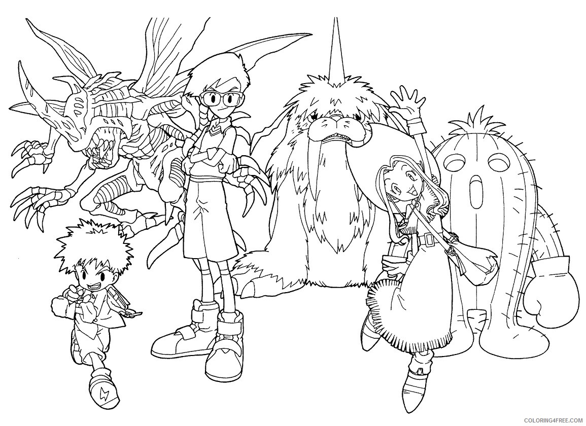 Digimon Printable Coloring Pages Anime digimon CtHfd 2021 0166 Coloring4free