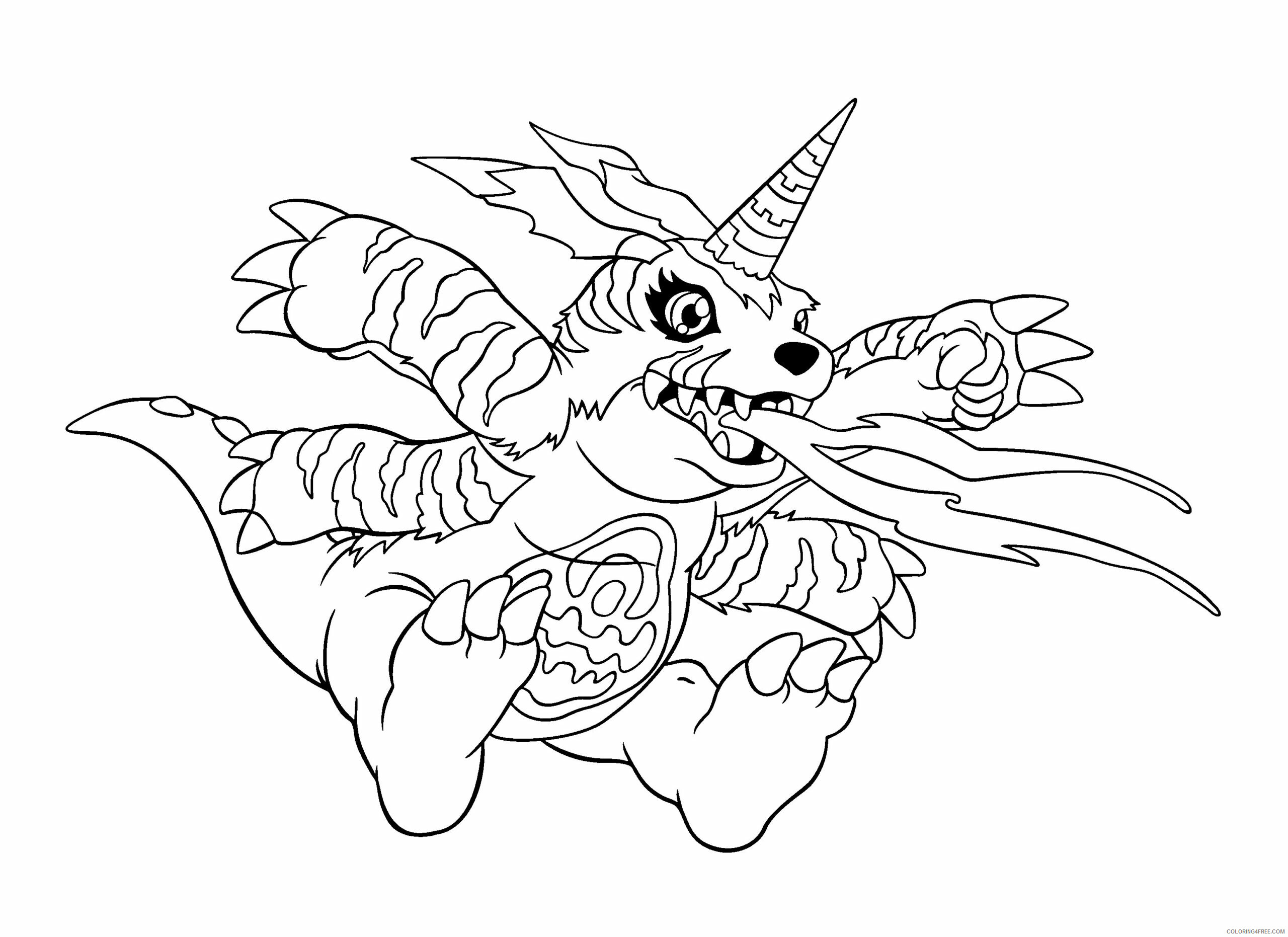 Digimon Printable Coloring Pages Anime digimon hLhS3 2021 0173 Coloring4free