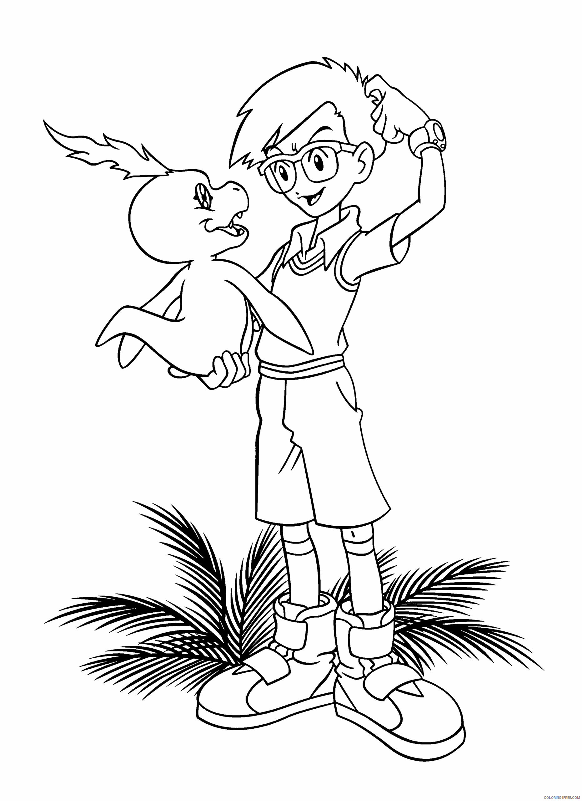Digimon Printable Coloring Pages Anime digimon z7B3Q 2021 0203 Coloring4free