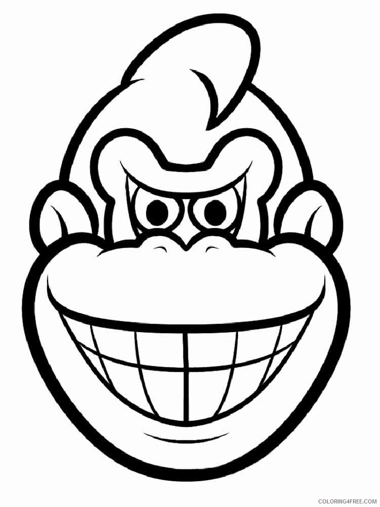 Donkey Kong Coloring Pages Games donkey kong 10 Printable 2021 0198 Coloring4free
