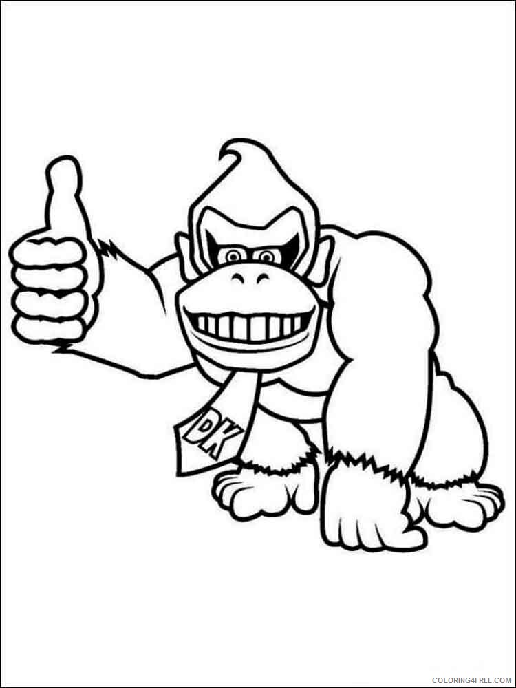 Donkey Kong Coloring Pages Games donkey kong 2 Printable 2021 0200 Coloring4free
