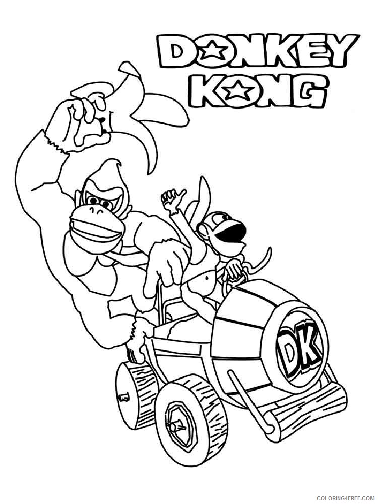 Donkey Kong Coloring Pages Games donkey kong 9 Printable 2021 0205 Coloring4free
