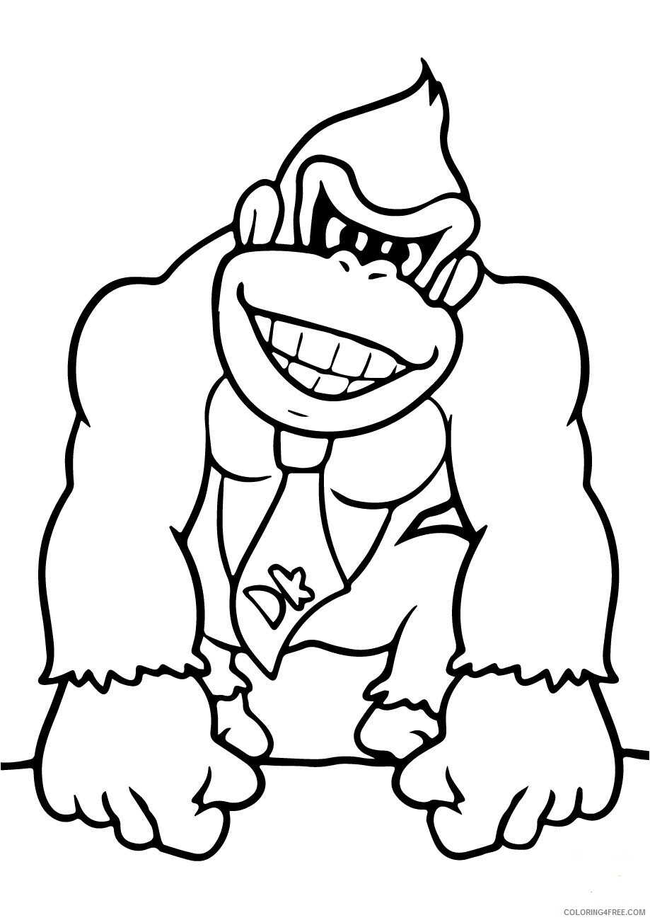 Donkey Kong Coloring Pages Games donkey kong to print best free 2021 0196 Coloring4free