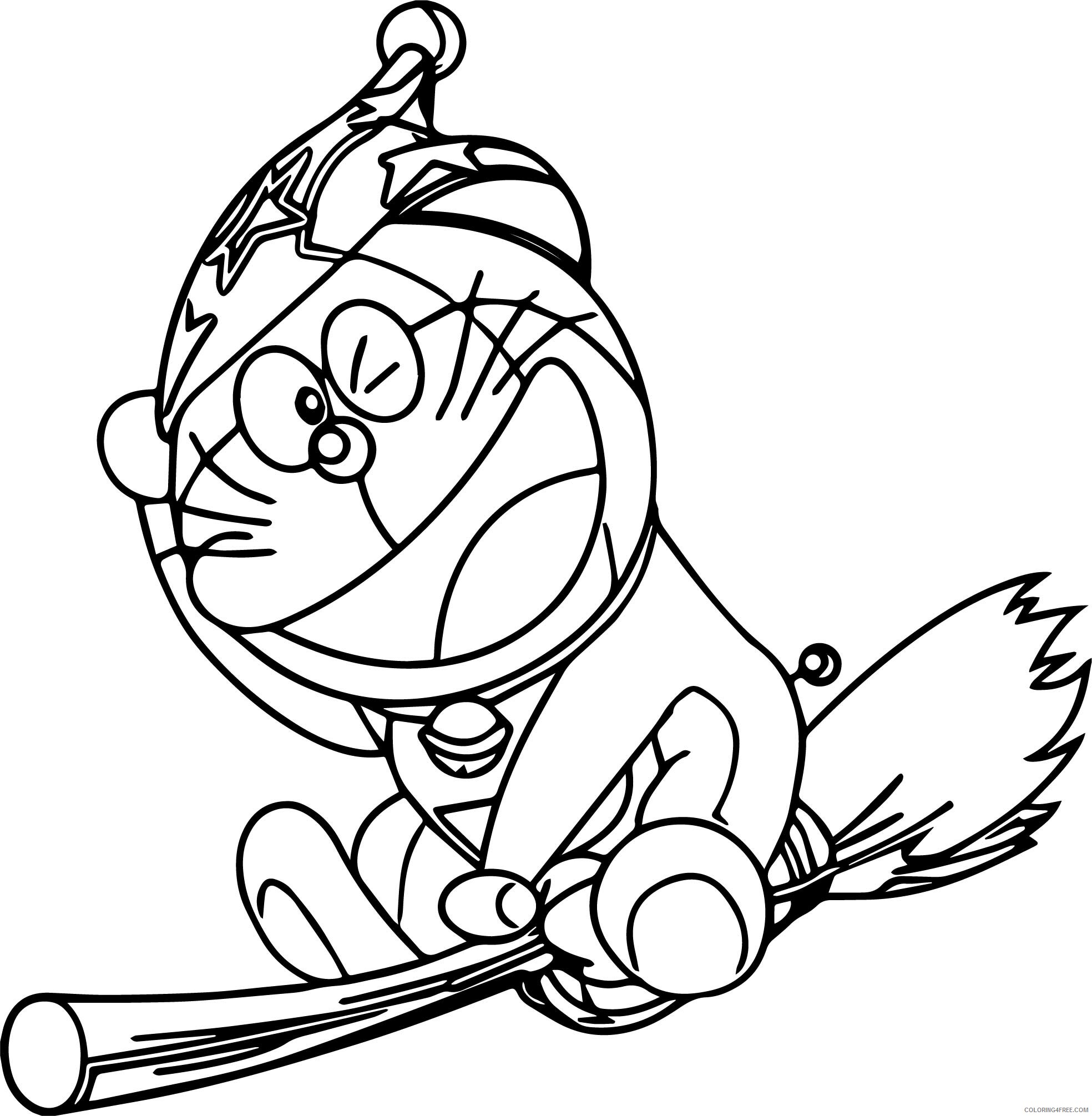 Doraemon Printable Coloring Pages Anime 1531277765_doraemon flying a4 2021 0425 Coloring4free