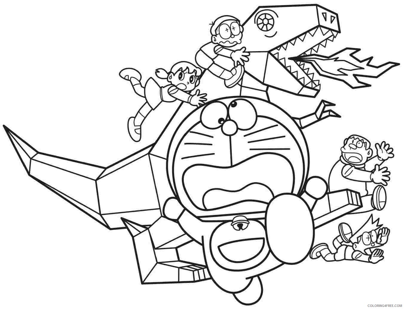 Doraemon Printable Coloring Pages Anime 1540782387_cartoon doraemon and friends amp 2021 0428 Coloring4free