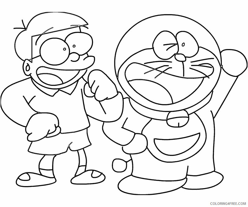 Doraemon Printable Coloring Pages Anime Doraemon and Nobita 2021 0437 Coloring4free