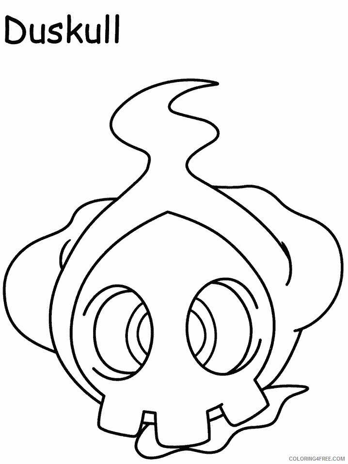Duskull Pokemon Characters Printable Coloring Pages 128 2021 031 Coloring4free