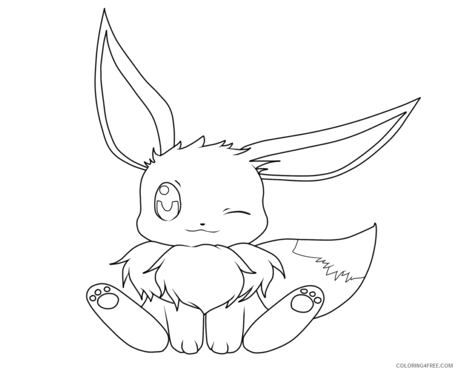 Eevee Pokemon Characters Printable Coloring Pages 1576918906_eevee baby pokemon 768x768 2021 033 Coloring4free