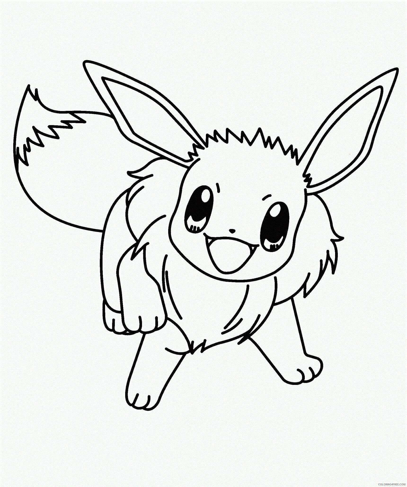 Eevee Pokemon Characters Printable Coloring Pages eevee to download and print for free photo ideas 2021 034 Coloring4free